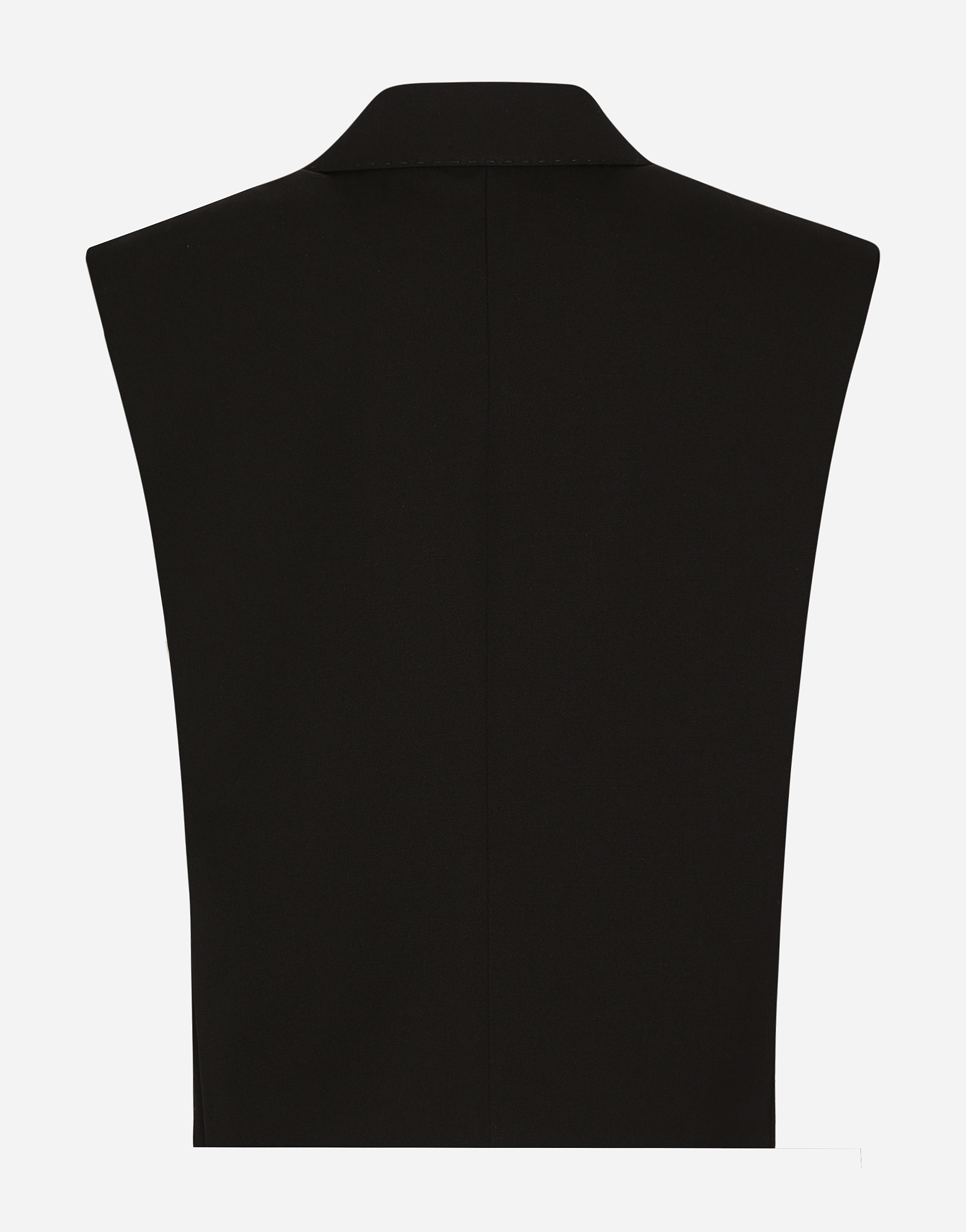 Dolce & Gabbana Tuxedo Gilet With Satin Peak Lapels In Black