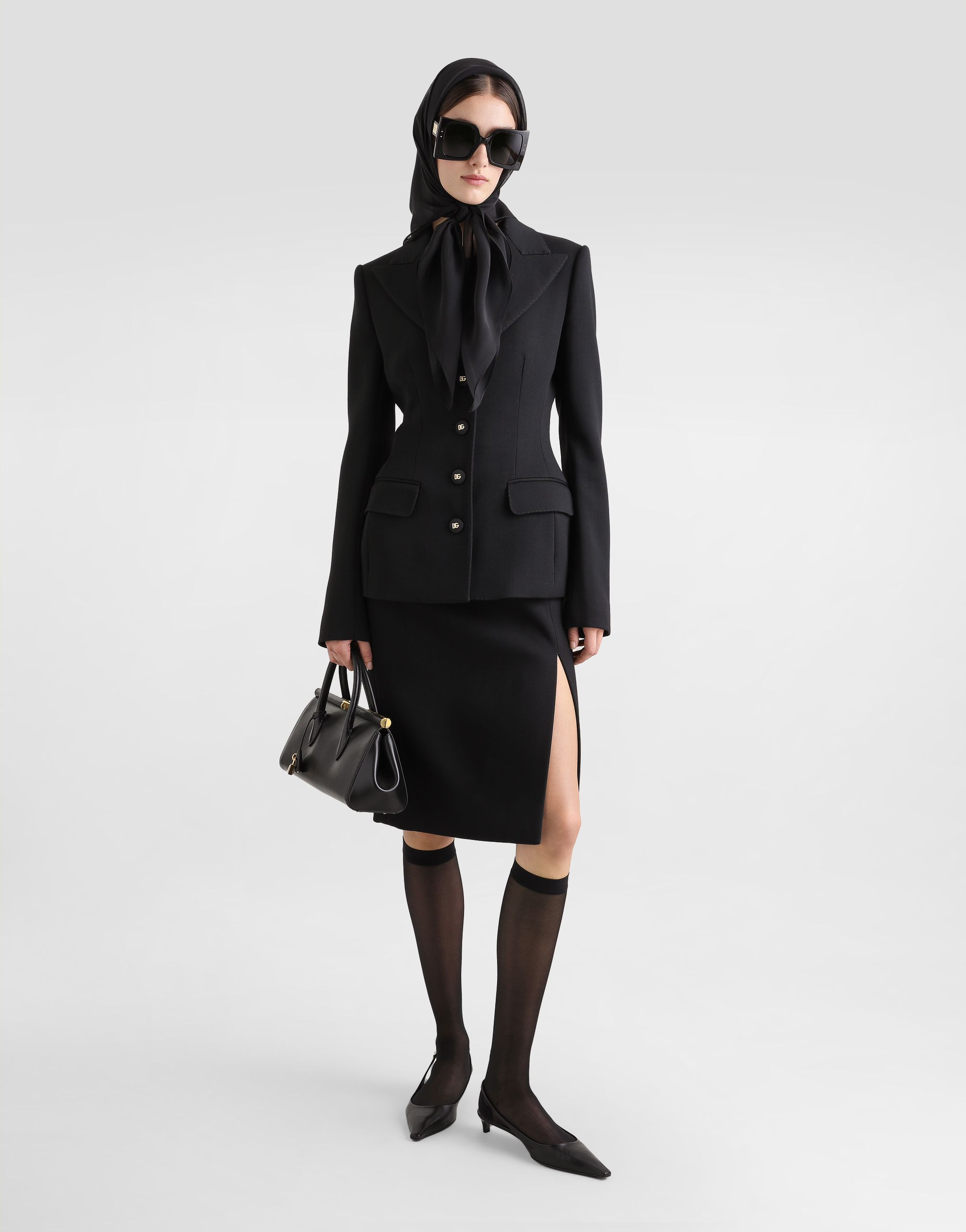 Dolce & Gabbana Dolce Single Breasted Wool Jacket In Black