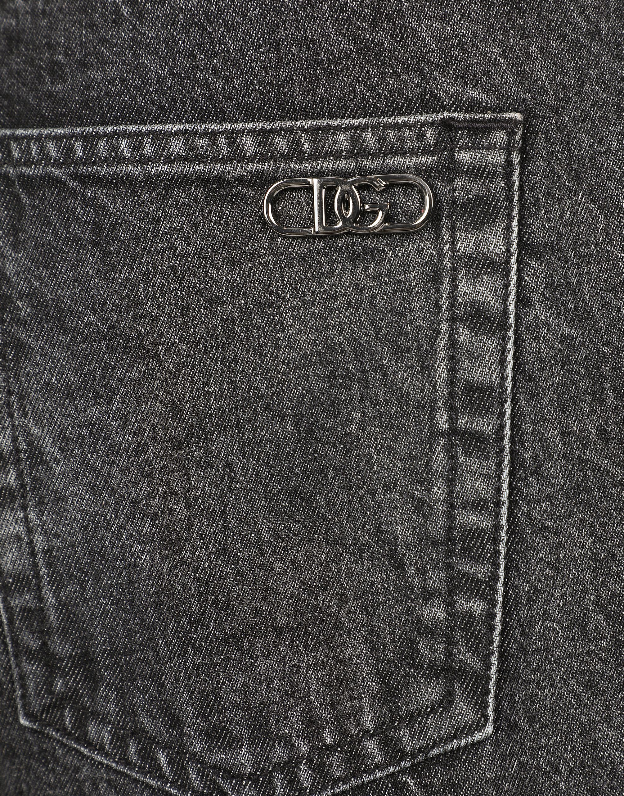 Dolce & Gabbana Denim Trousers With Belt Loops In Multicolor
