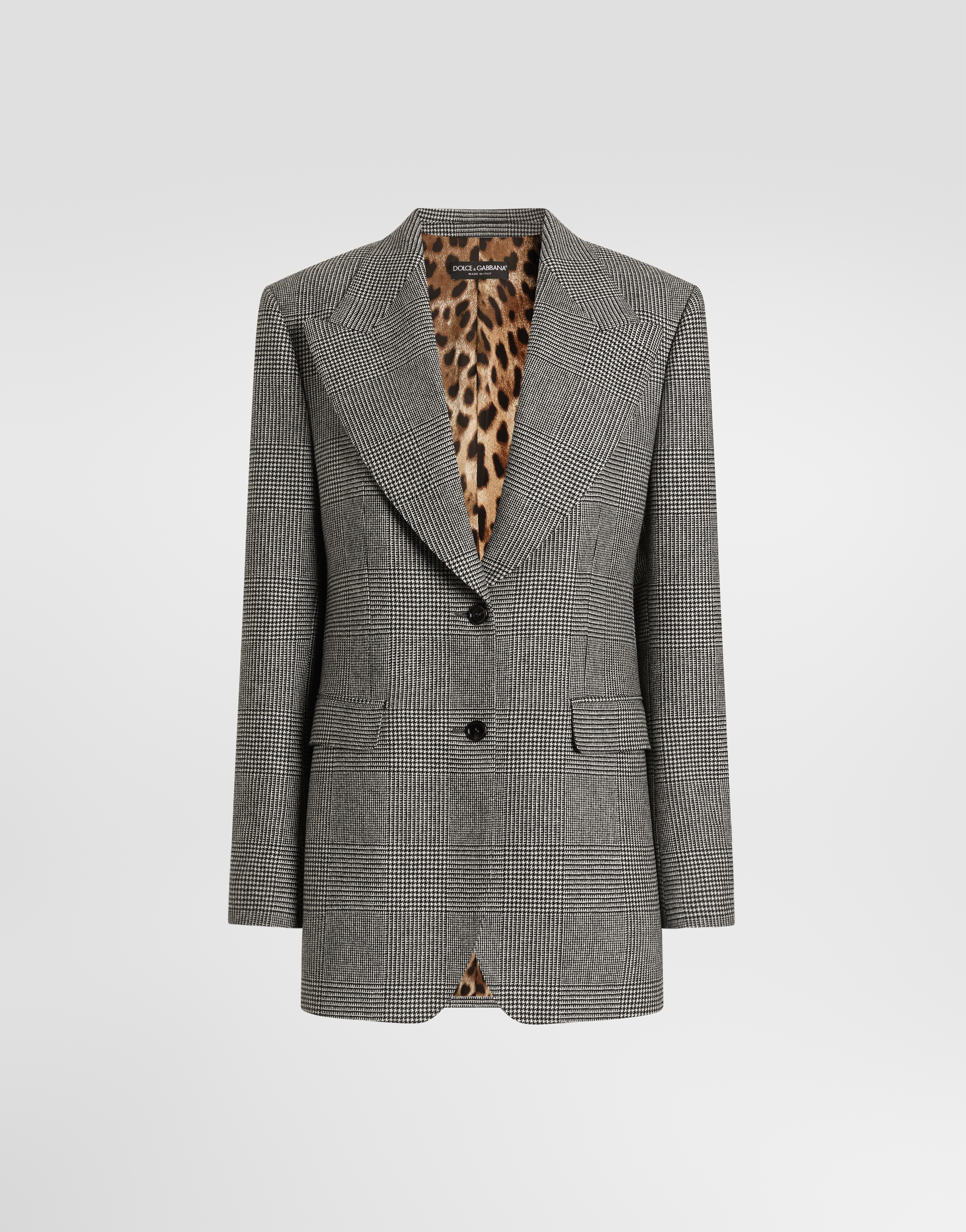 マルチカラーのウィメンズ Glen plaid flannel single-breasted jacket