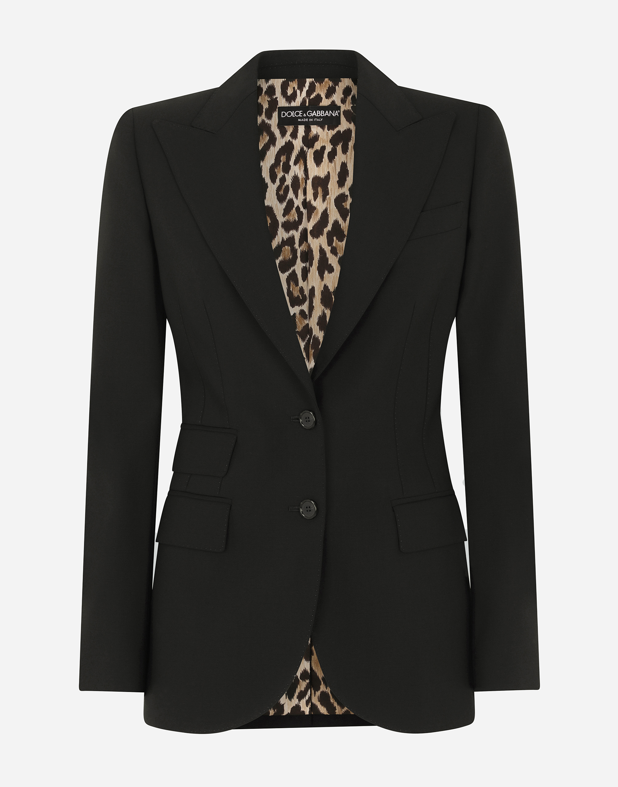 Dolce & Gabbana Single-breasted Woolen Turlington Blazer - Woman Blazers Black