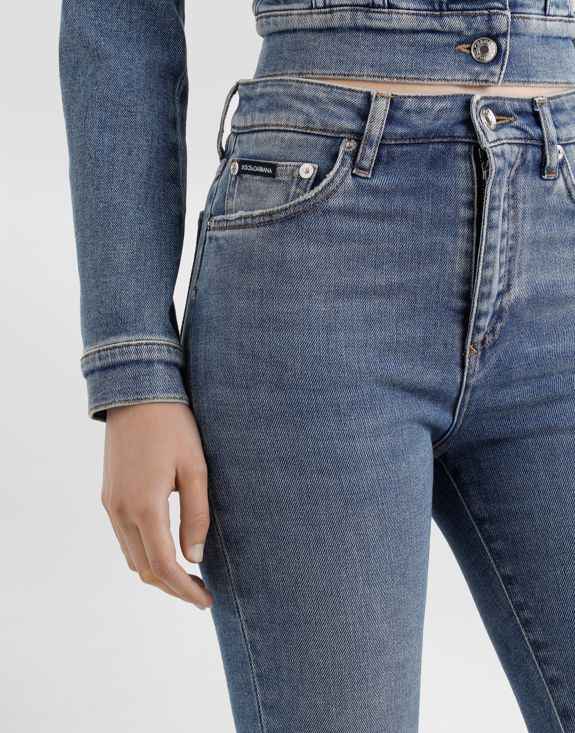 Dolce & Gabbana Skinny Denim Jeans In Multicolor
