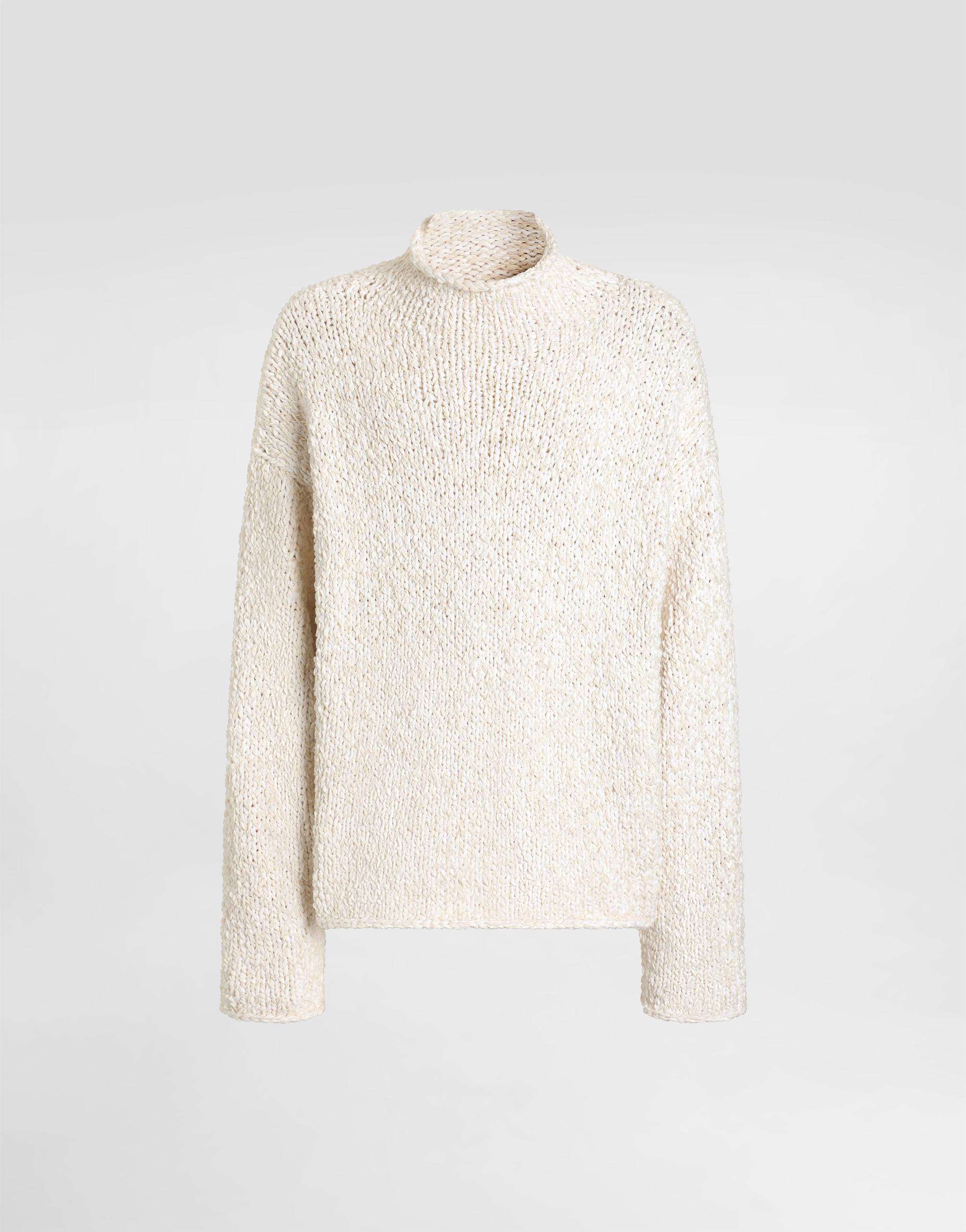 Cotton-blend pullover in White for Men | Dolce&Gabbana® US