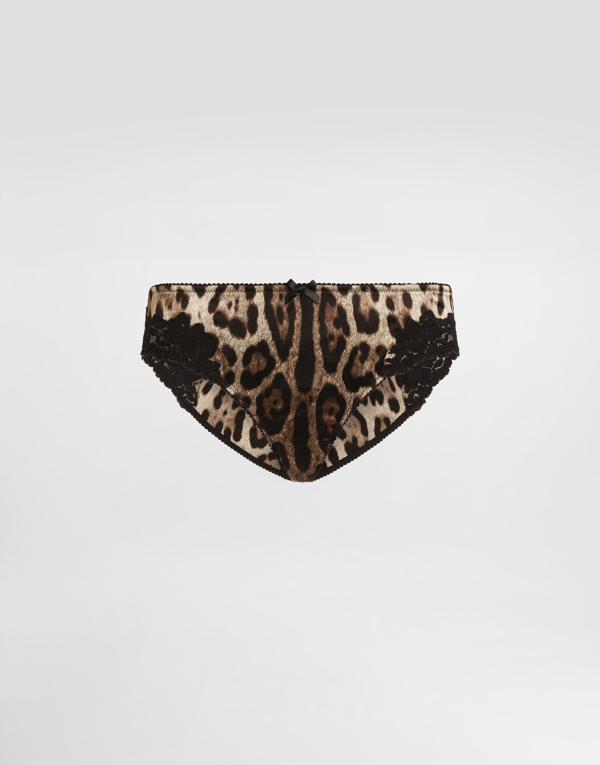 Dolce & Gabbana Leo-print Satin Briefs