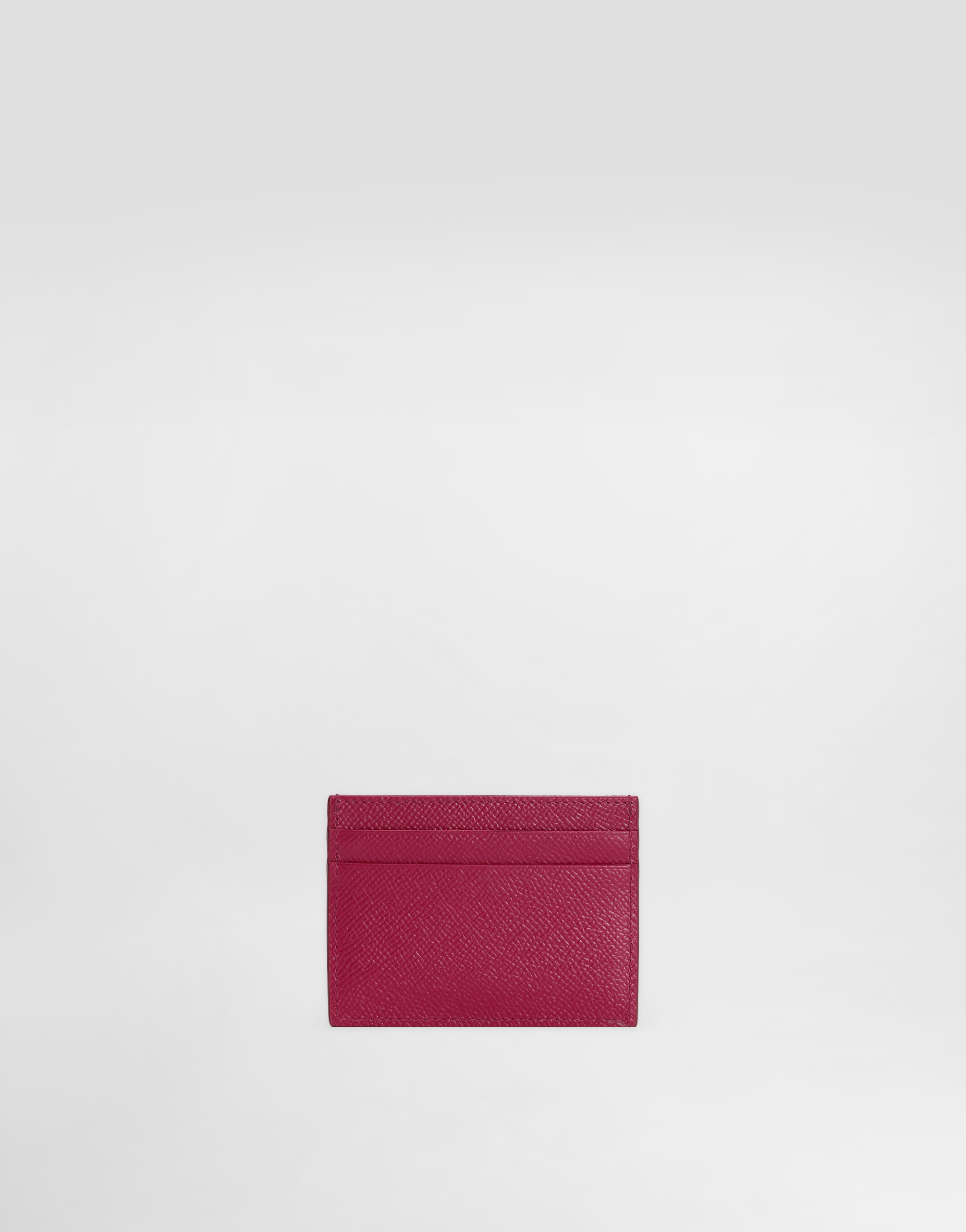 Dolce & Gabbana Dauphine Calfskin Card Holder In Fuchsia