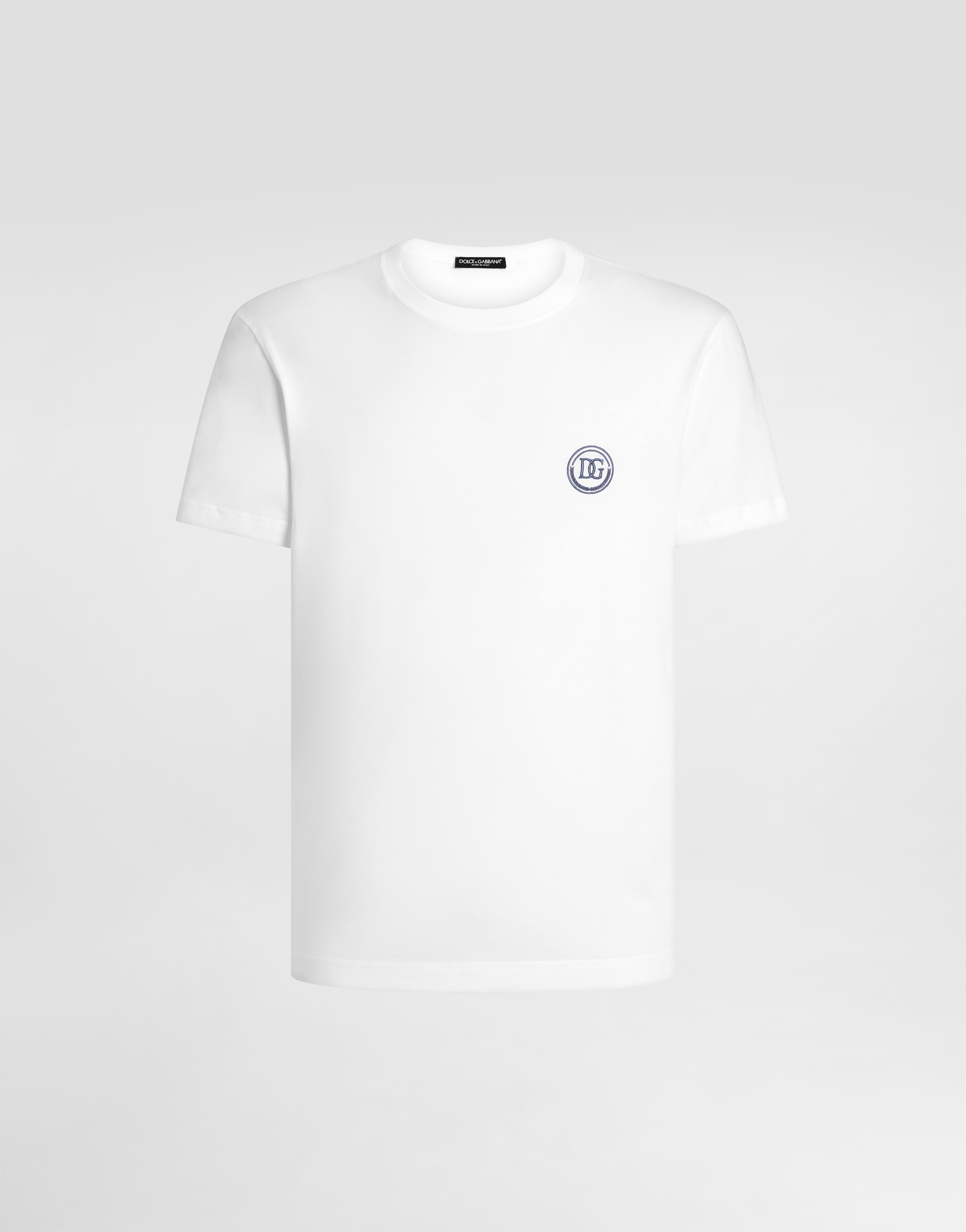 Short-sleeved T-shirt with DG embroidery in White for Men