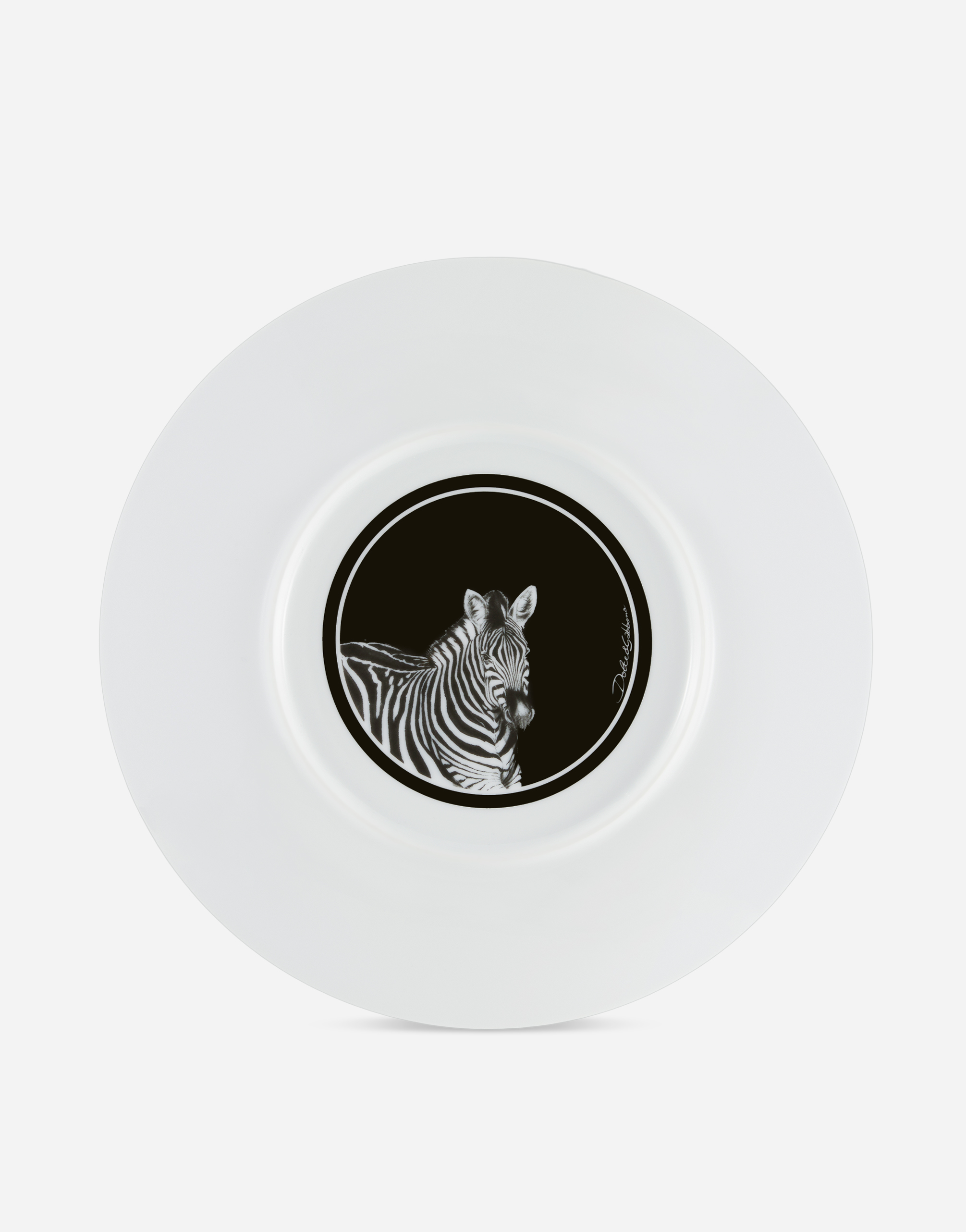 Dolce & Gabbana Porcelain Platter In Multicolor