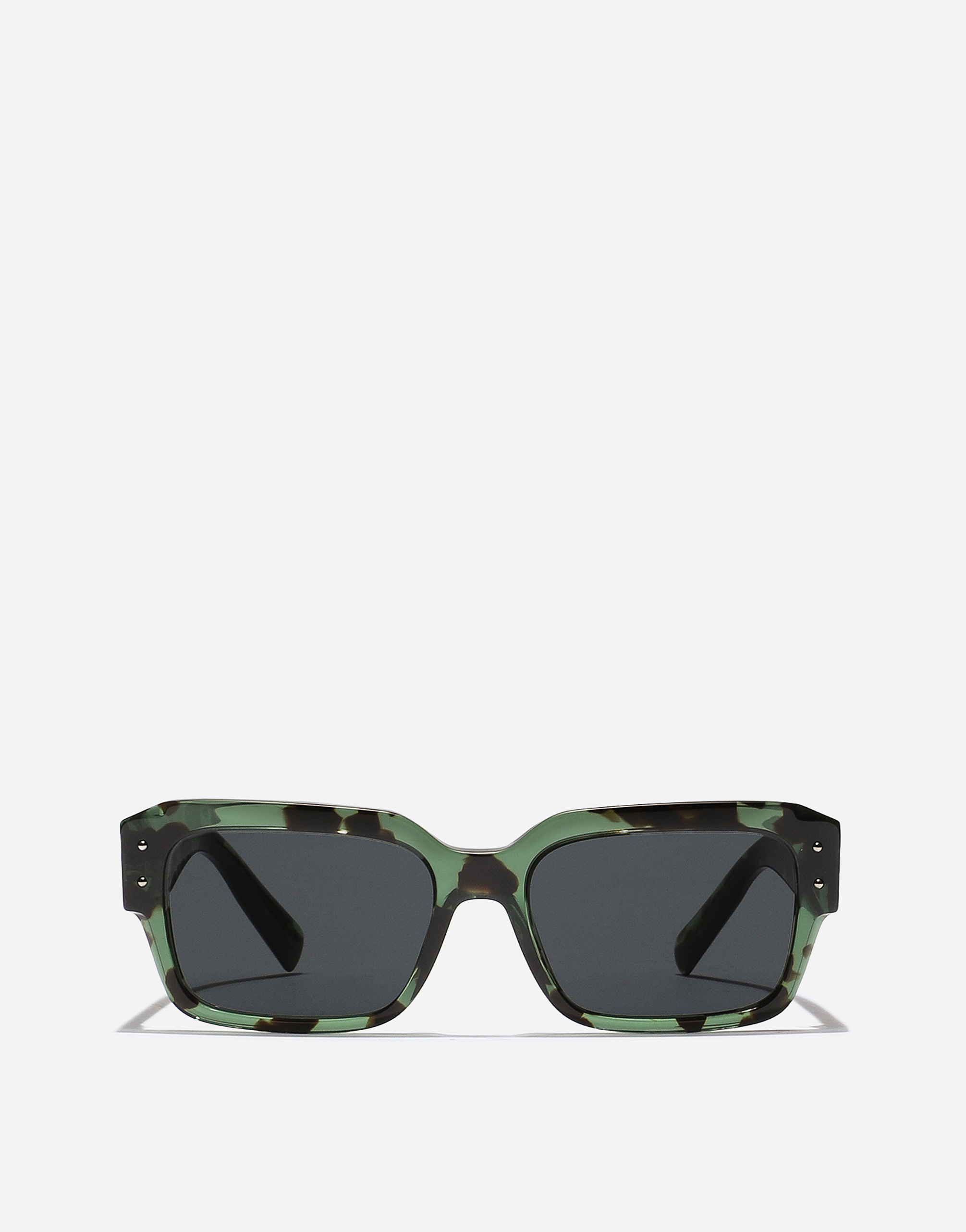 Dolce & Gabbana Dg Sharped Sunglasses - Man Sunglasses Havana Green Acetate Onesize