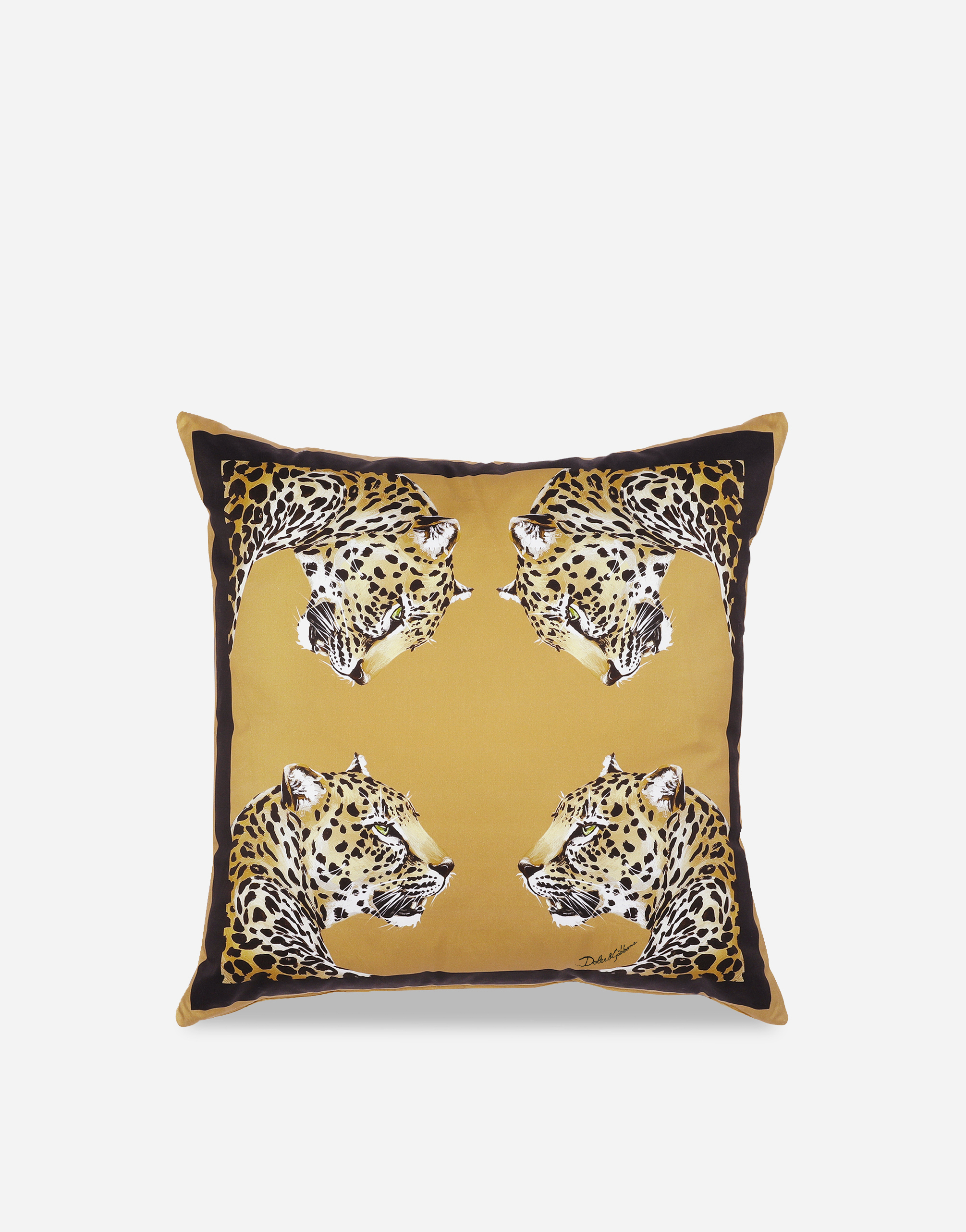 Dolce & Gabbana Duchesse Cotton Cushion Medium Multicolor Unisex Onesize In Multicolor