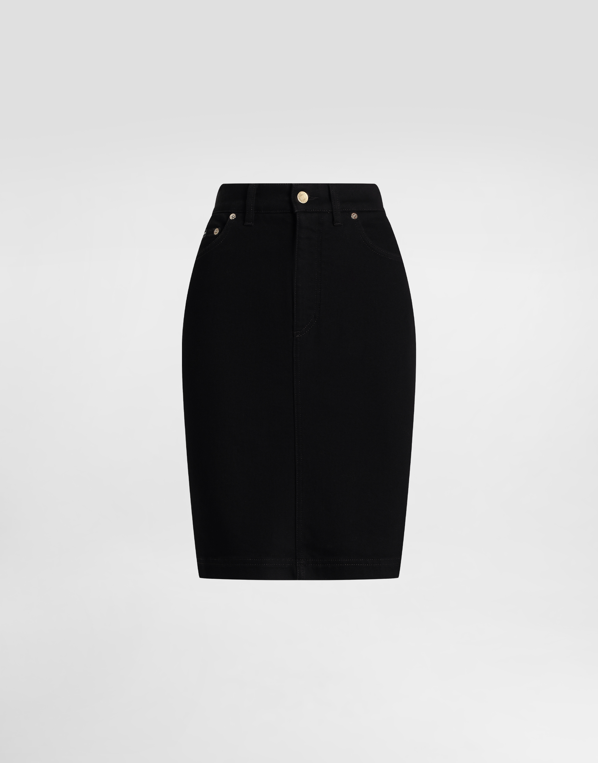 DOLCE & GABBANA DENIM MIDI SKIRT 