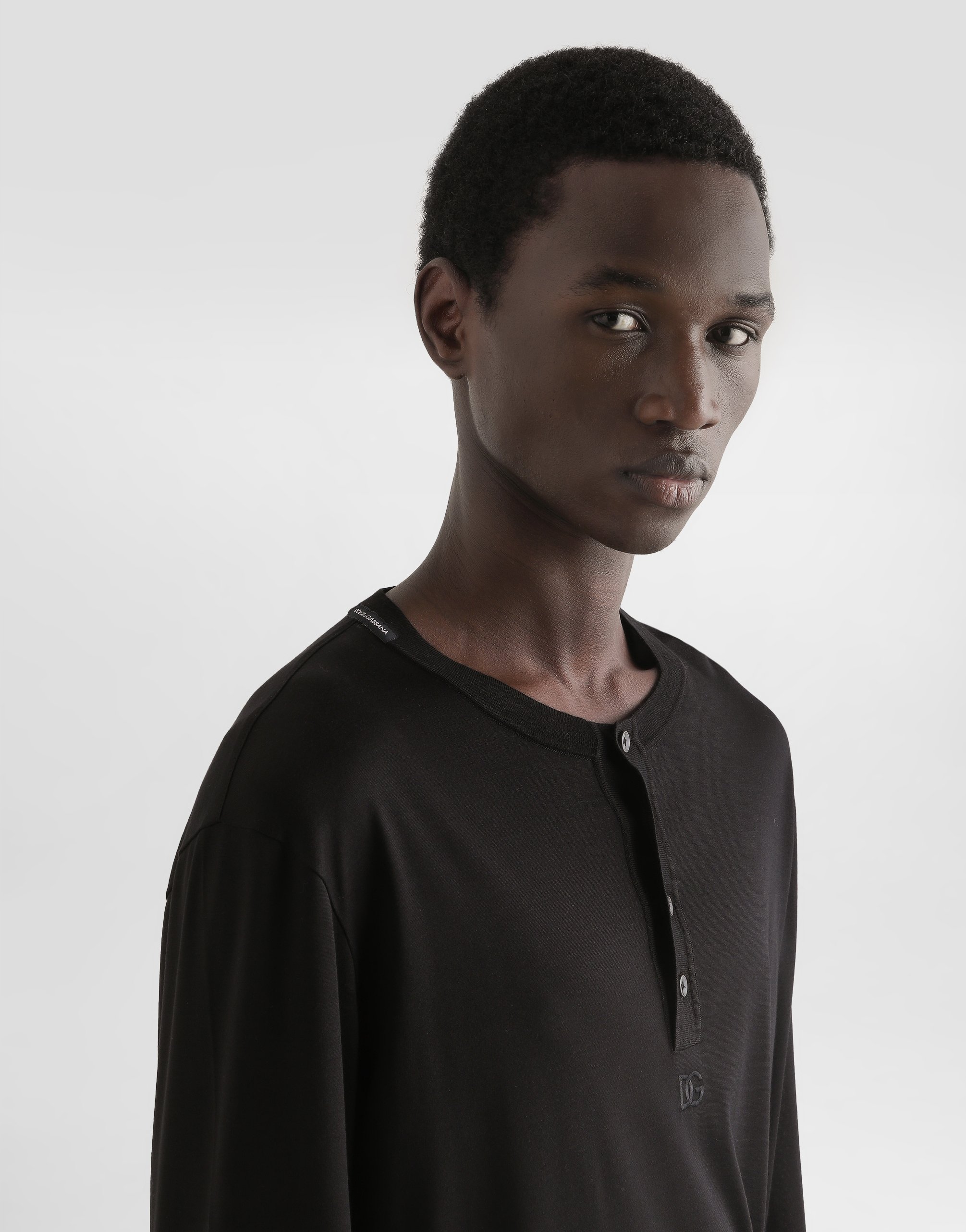Serafino long sleeve silk t-shirt