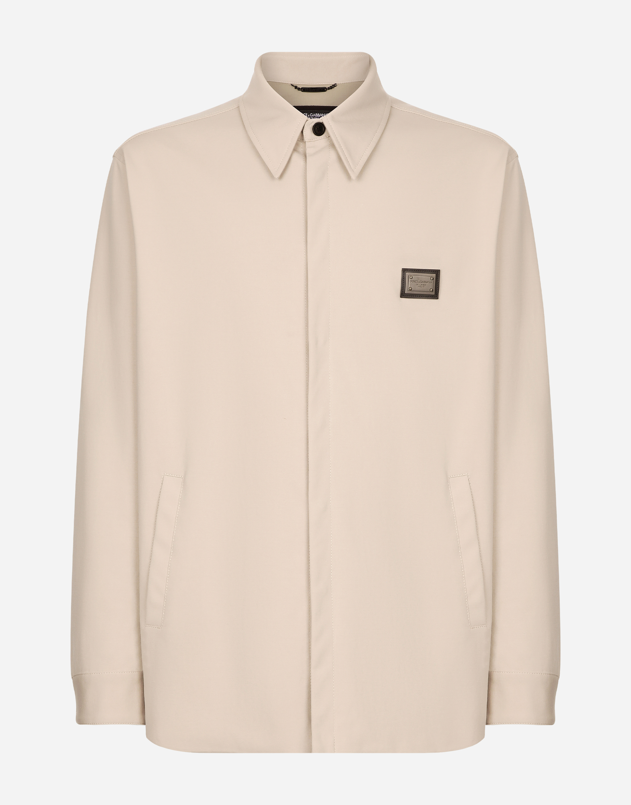 Dolce & Gabbana Technical Fabric Shirt With Tag In Beige