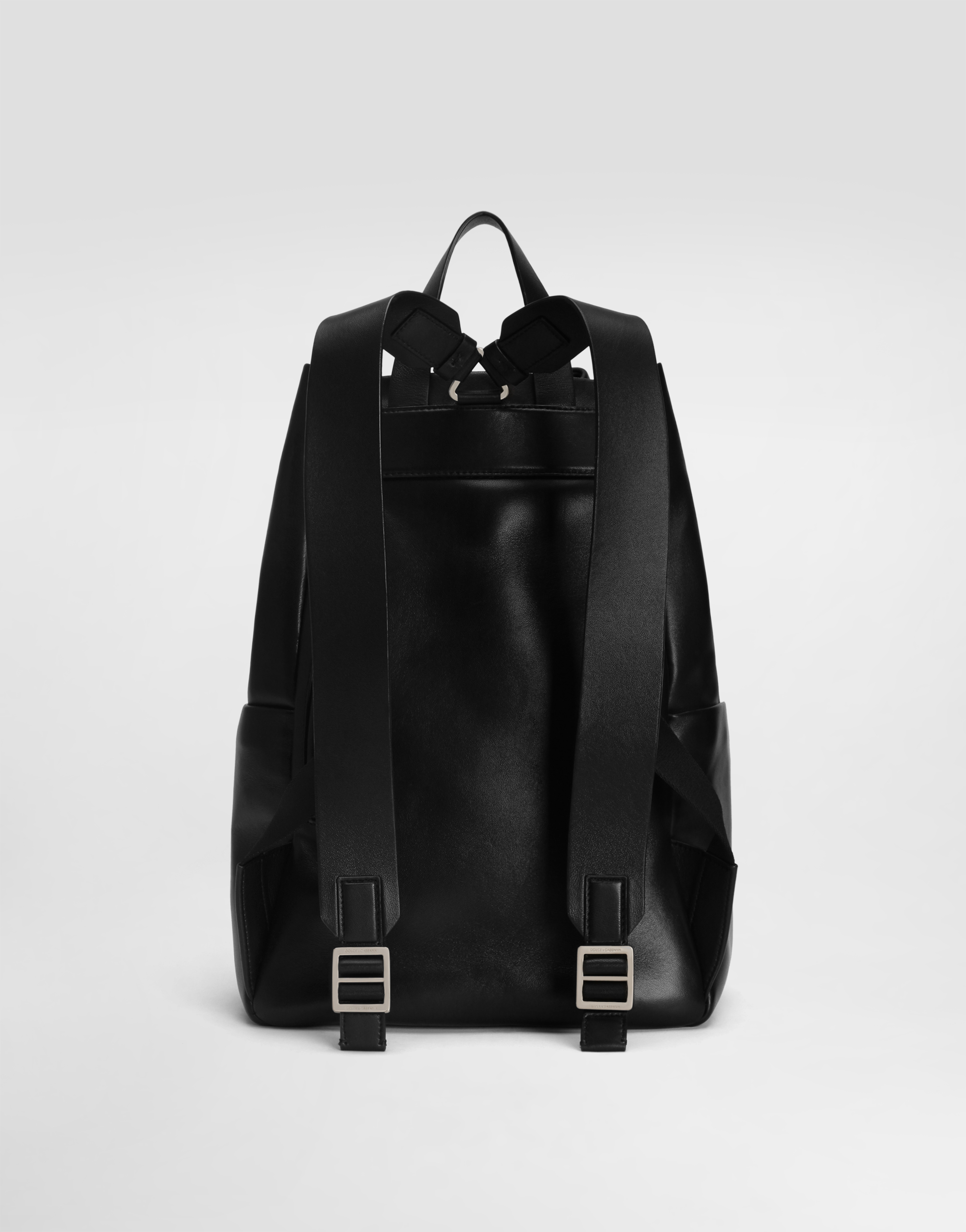 Dolce & Gabbana Calfskin Nappa Leather Backpack In Black 