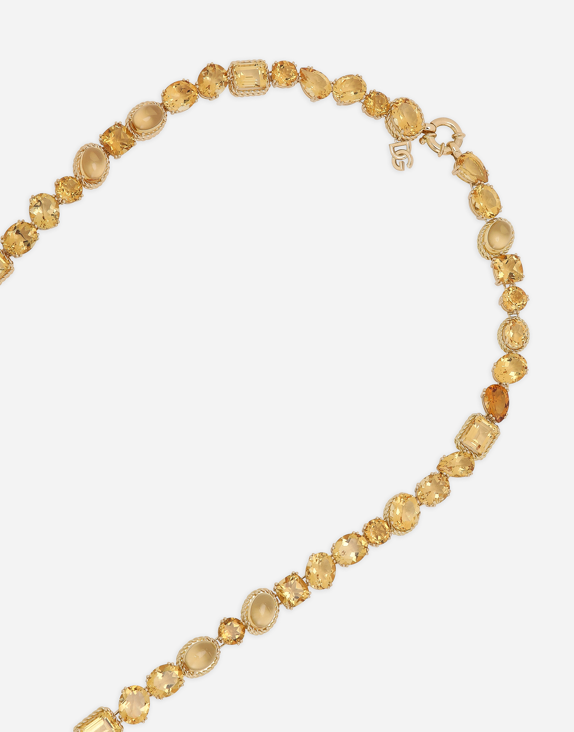 Rainbow Monochrome Sautoir 18-carat yellow gold and citrines