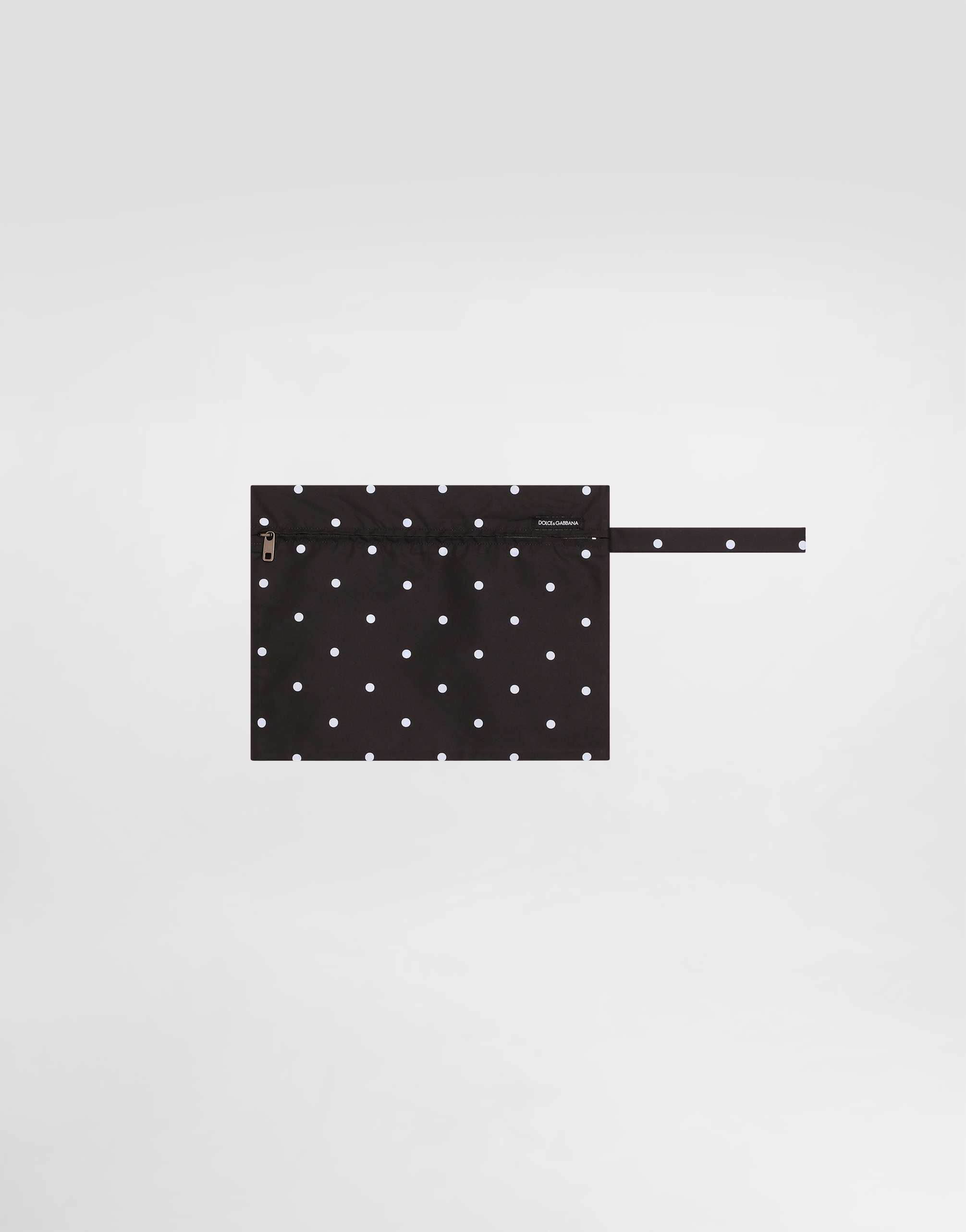 Dolce & Gabbana Mid-rise Swim Trunks With Polka-dot Print In Print