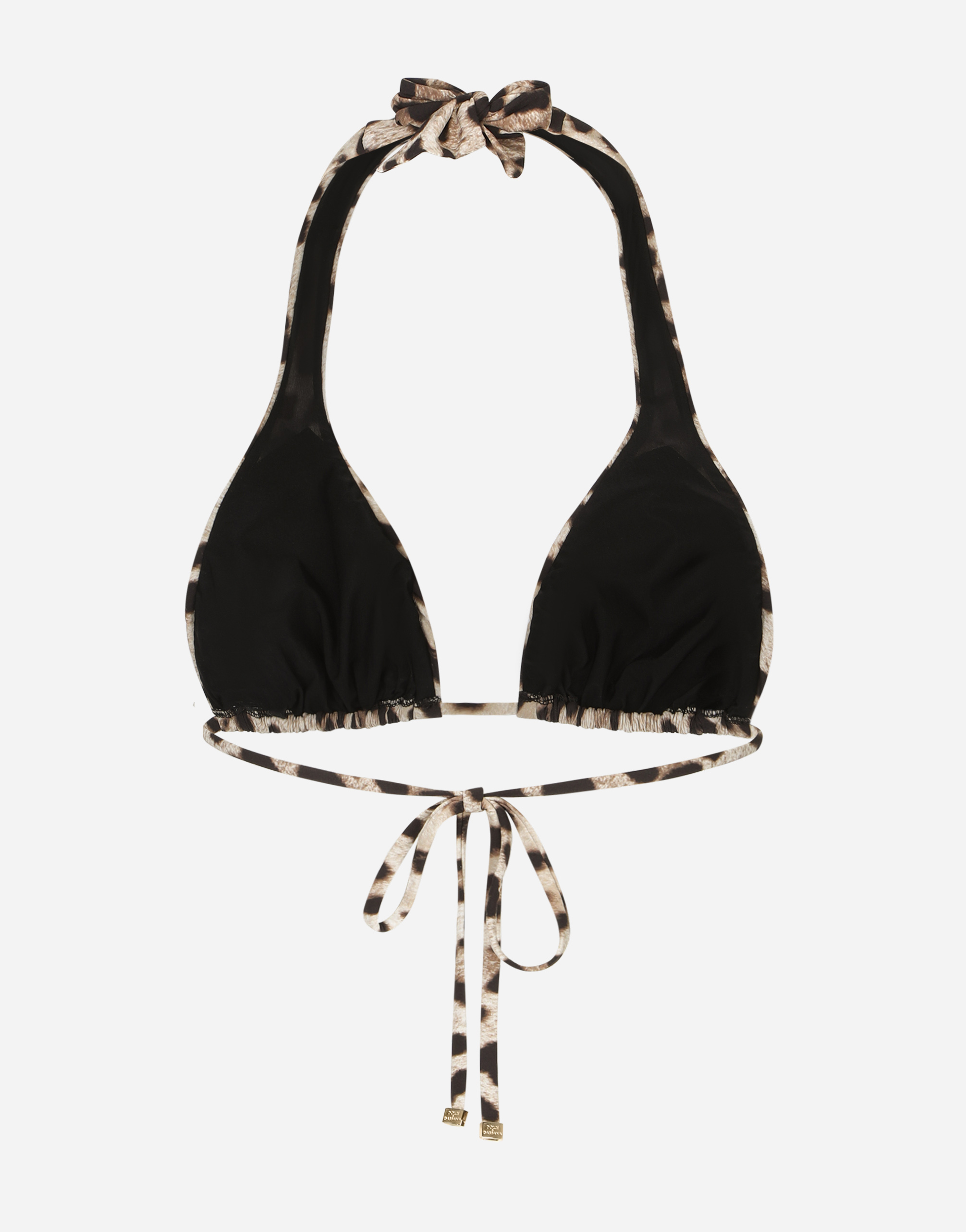 Dolce & Gabbana Leopard-print Triangle Bikini Top In Leo Print