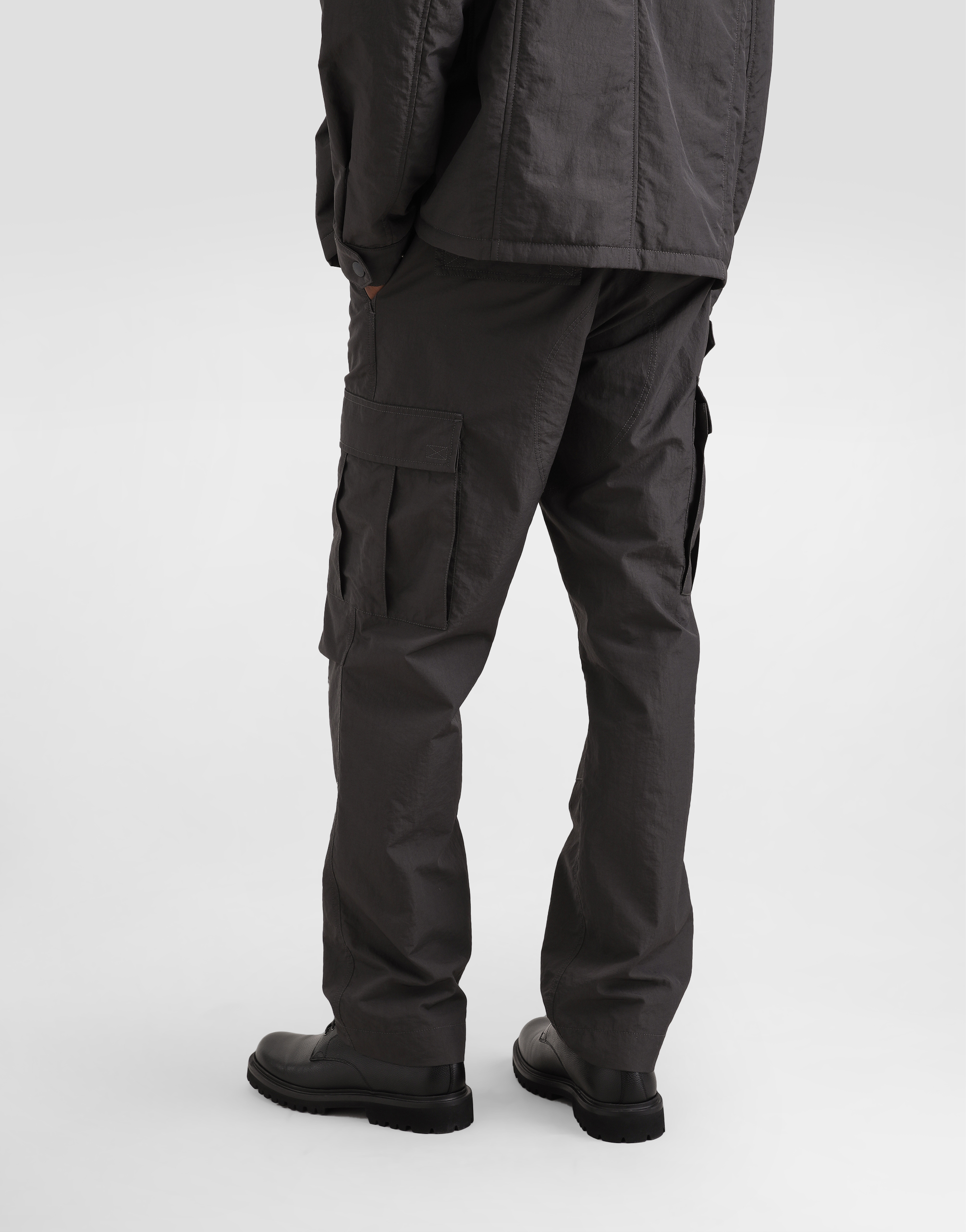 Dolce & Gabbana Technical Fabric Cargo Pants In Grey