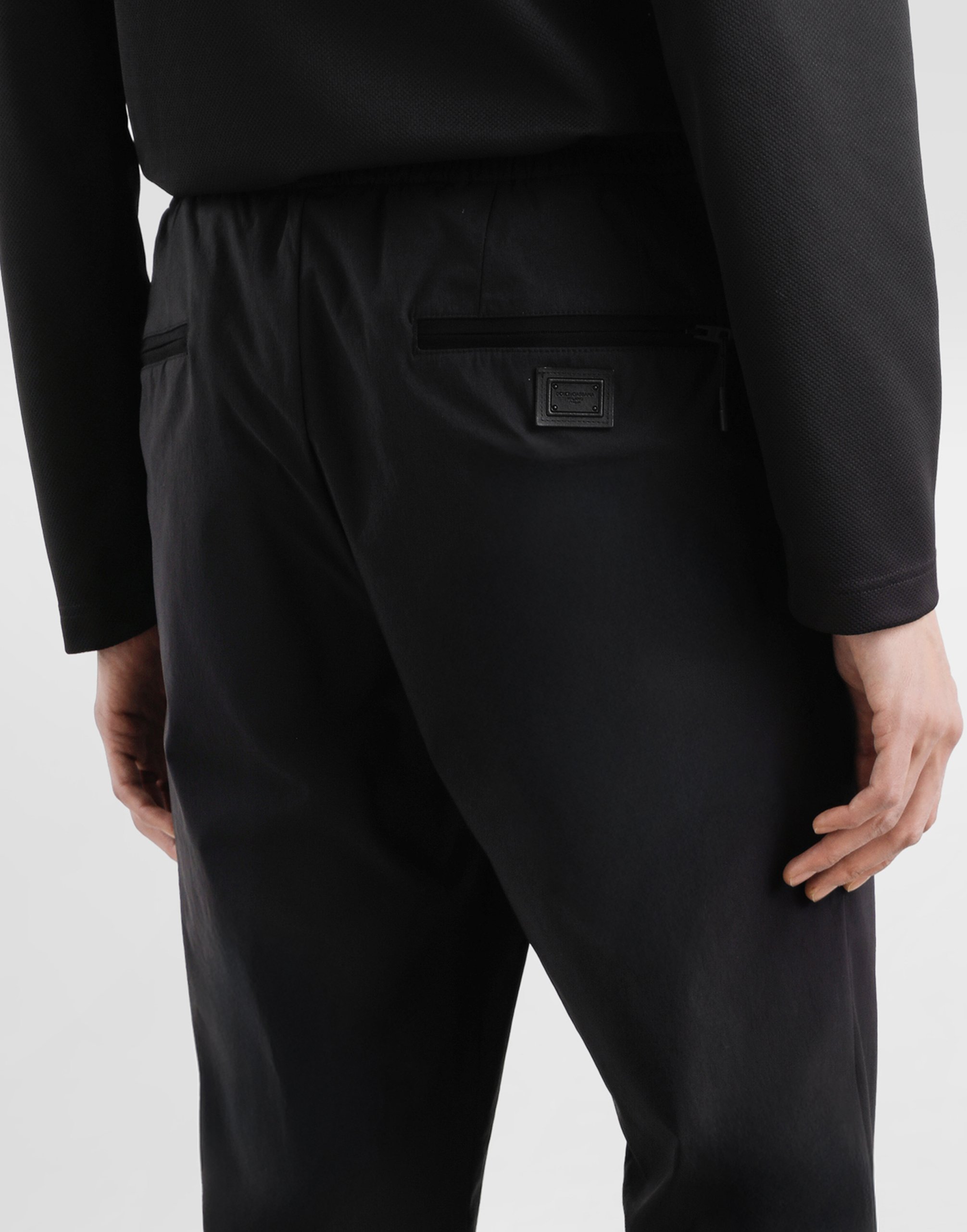 Dolce & Gabbana Canvas Joggers In Black
