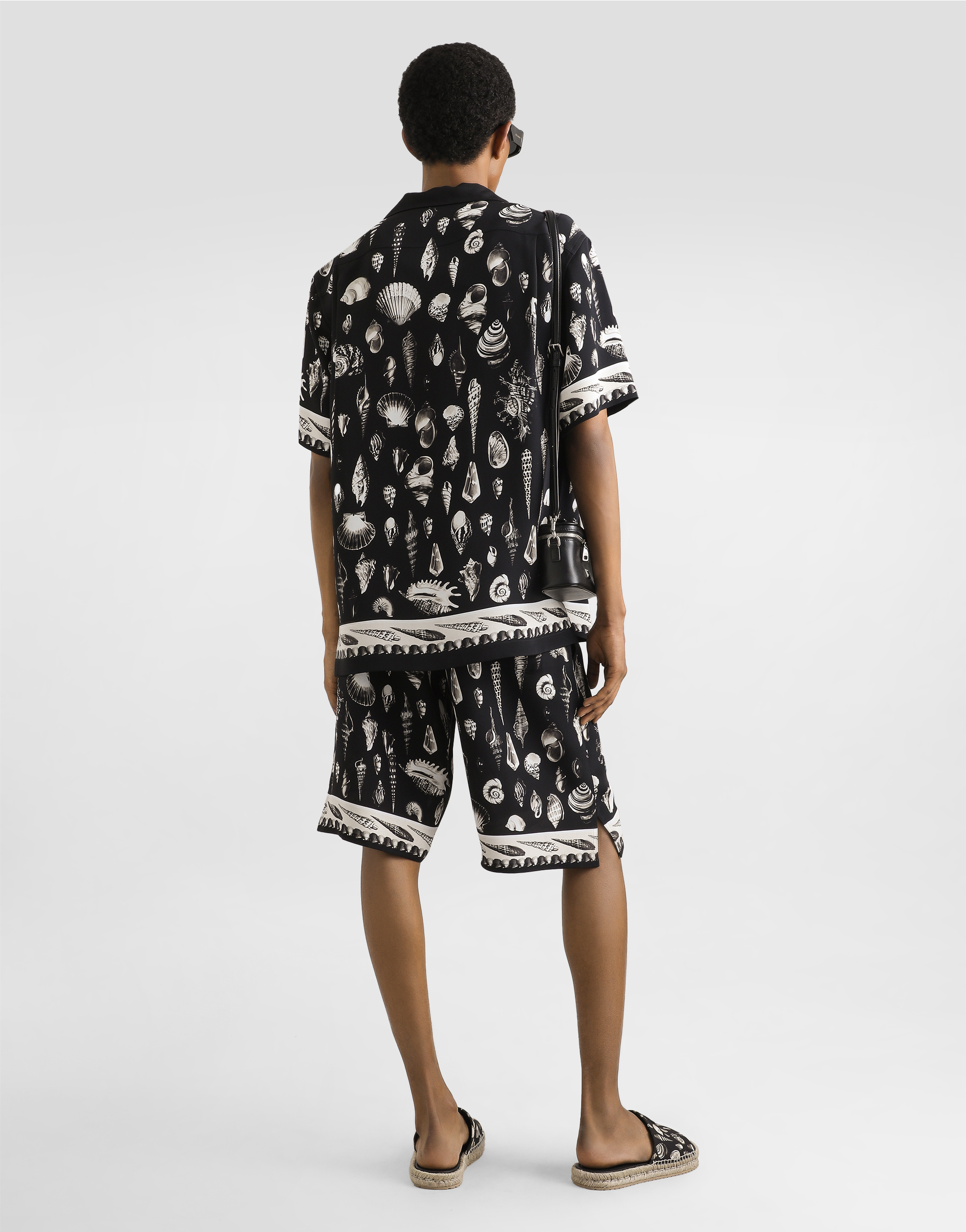 shell-print marocaine crêpe trousers