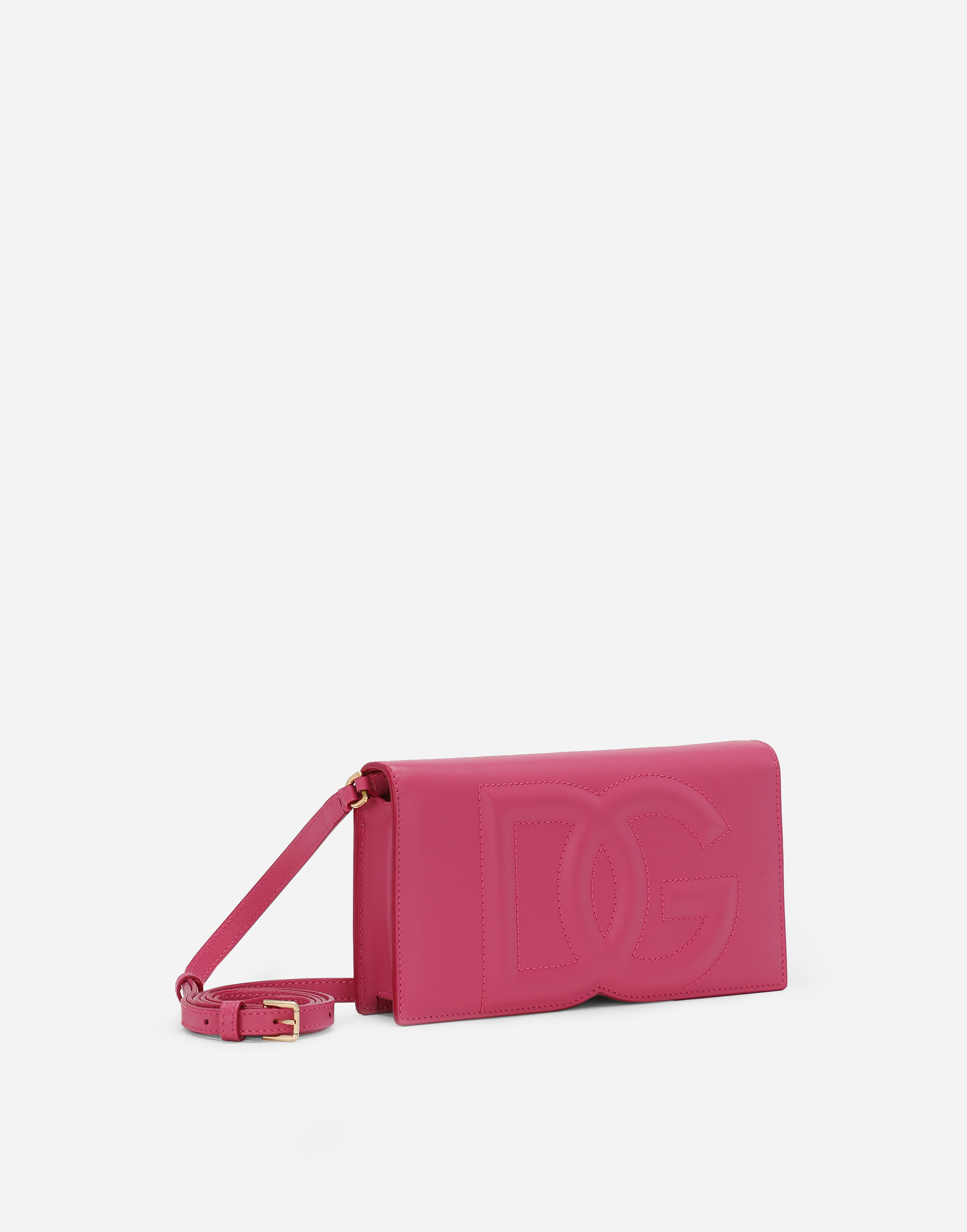 Shop Dolce & Gabbana Dg Logo Phone Bag In Lilac