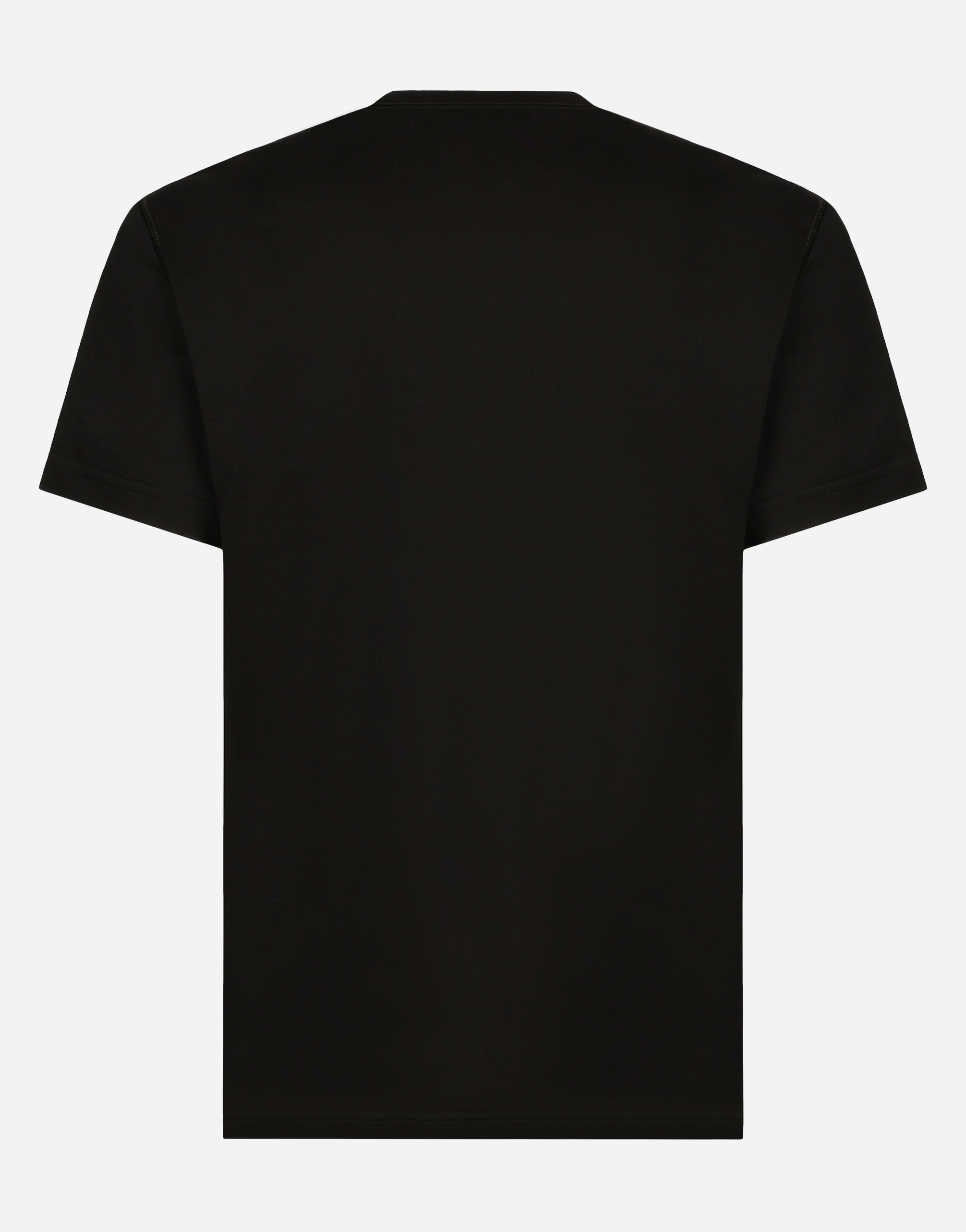 Dolce & Gabbana Logo V-neck T-shirt In Black