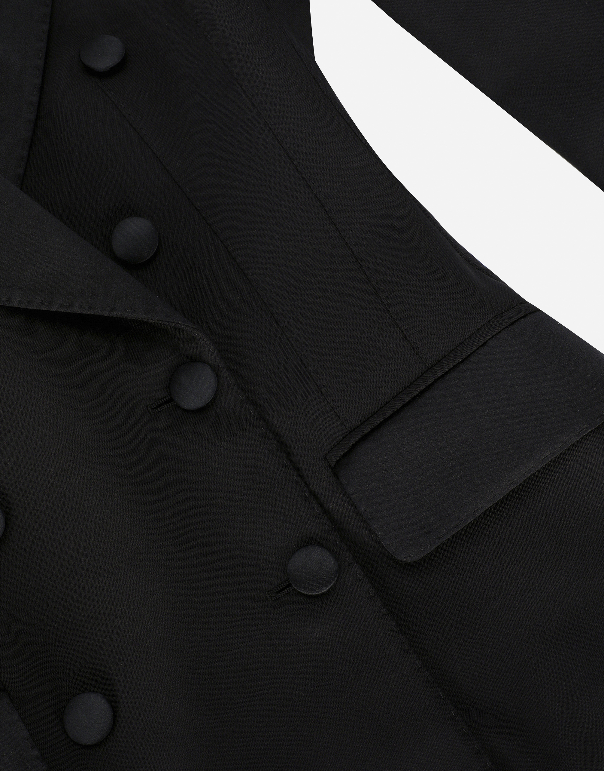 Double-breasted tuxedo jacket bodysuit