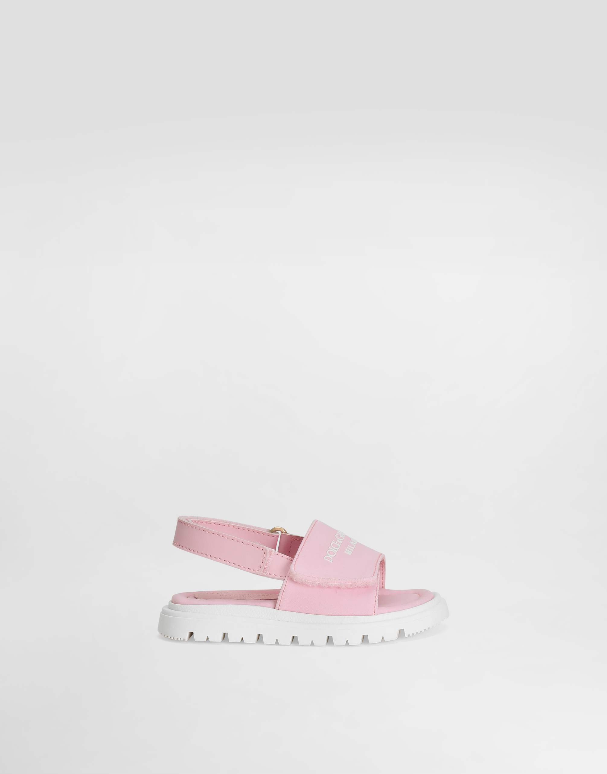 Sandals with Dolce&Gabbana logo in Pink for Girls