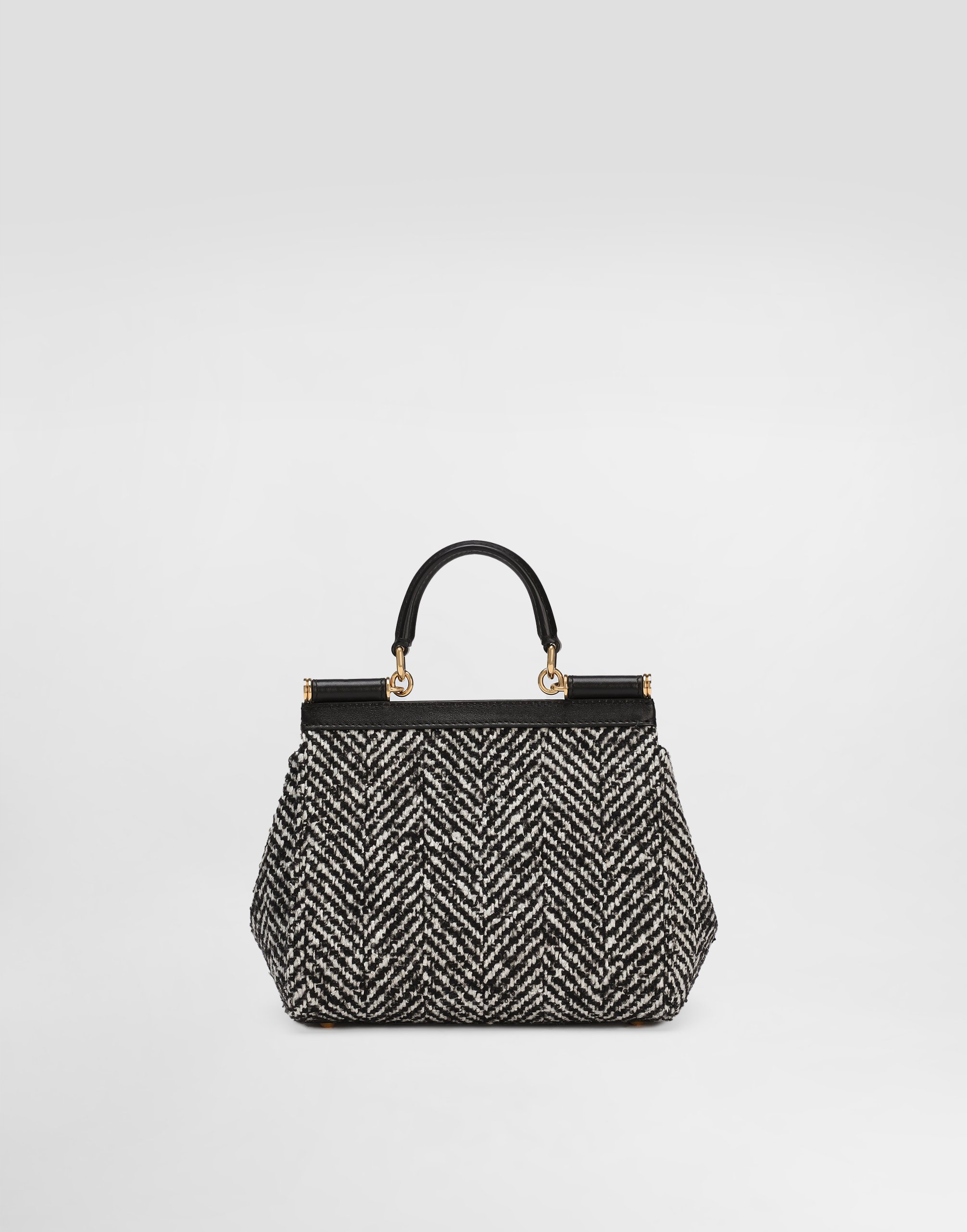 Sicily medium chevron wool handbag