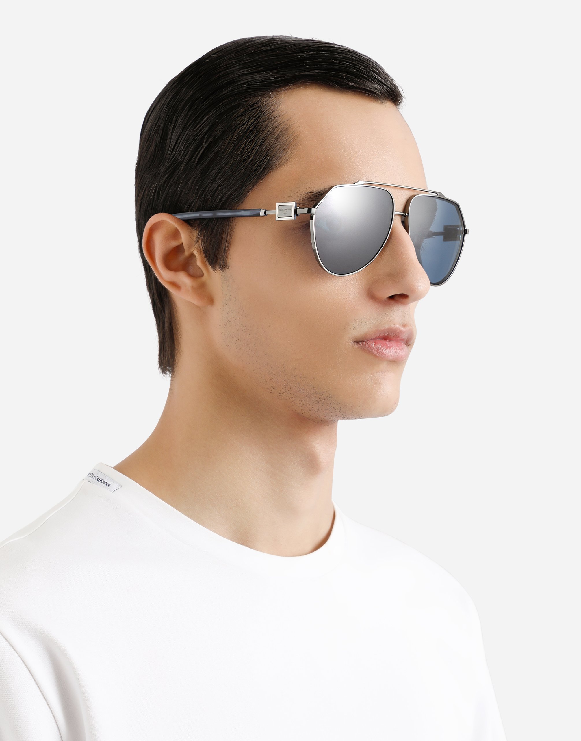 Dolce & Gabbana Pilot-frame Sunglasses In Blue