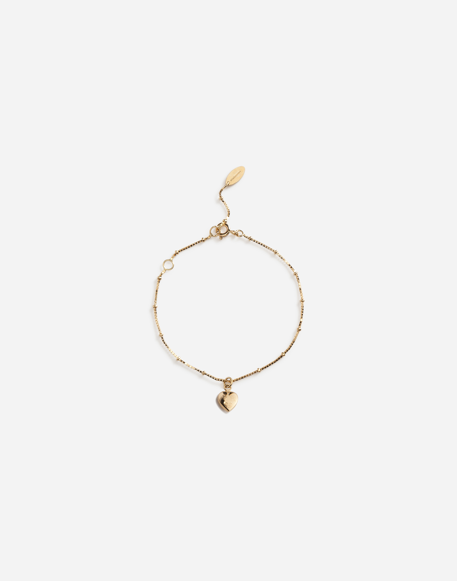 Dolce & Gabbana Bracelet With Heart Charm In Gold