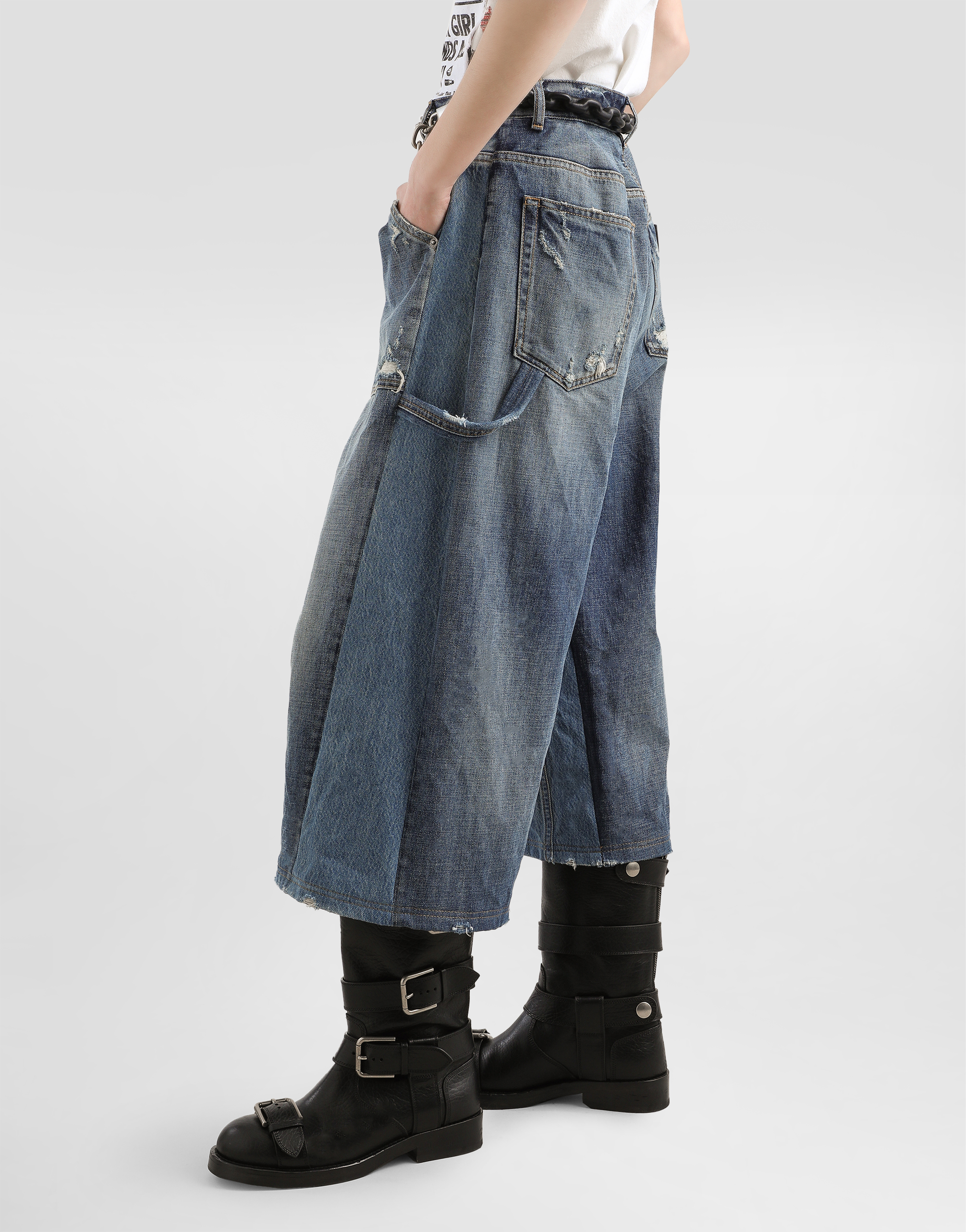 Dolce & Gabbana Denim Bermuda In Blue