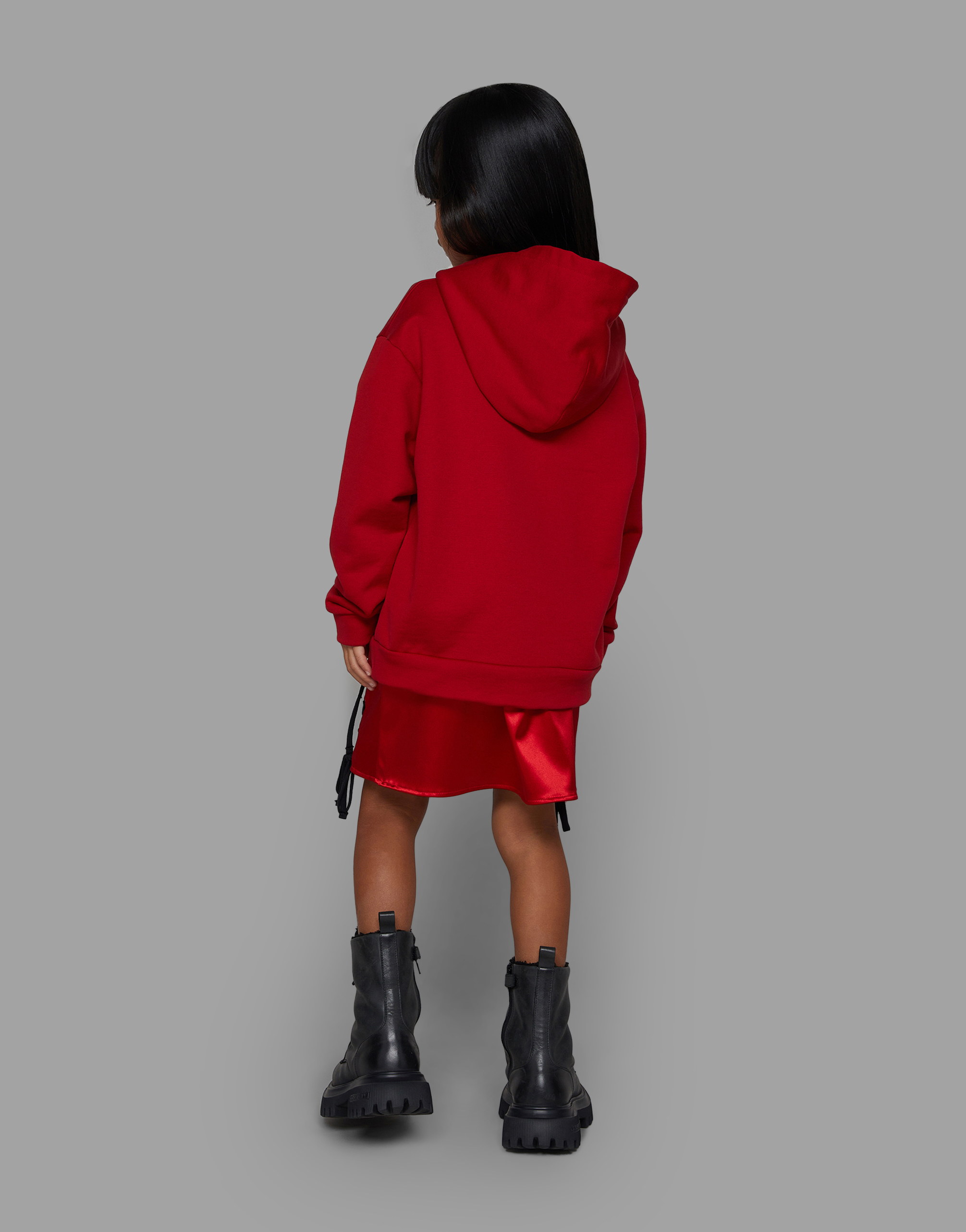 Dolce & Gabbana Jersey Hoodie With Dg Logo In Red