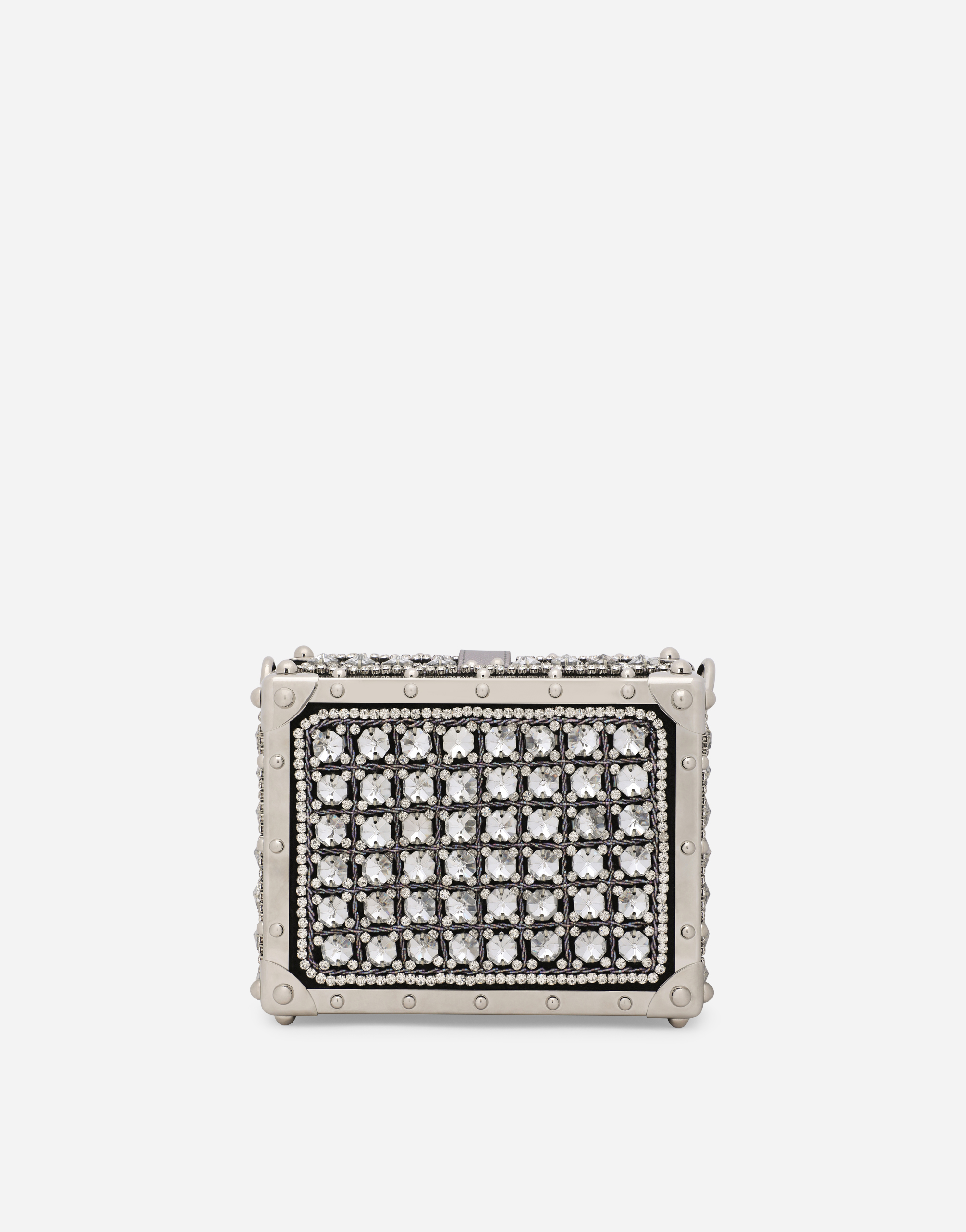 Dolce & Gabbana Jacquard Dolce Box Bag With Embroidery In Multicolor
