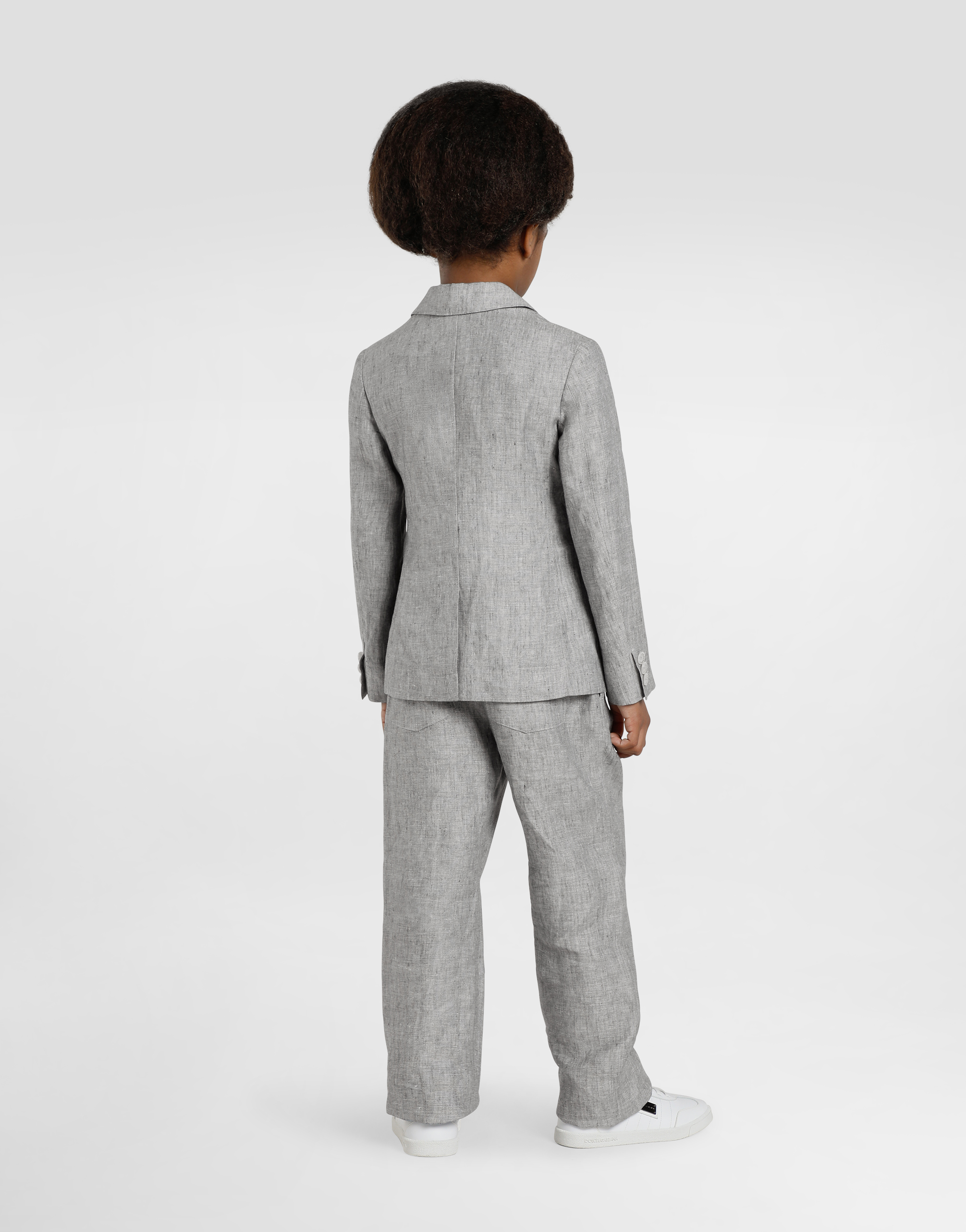 Dolce & Gabbana Jogging Trousers In Washed Linen Canvas
