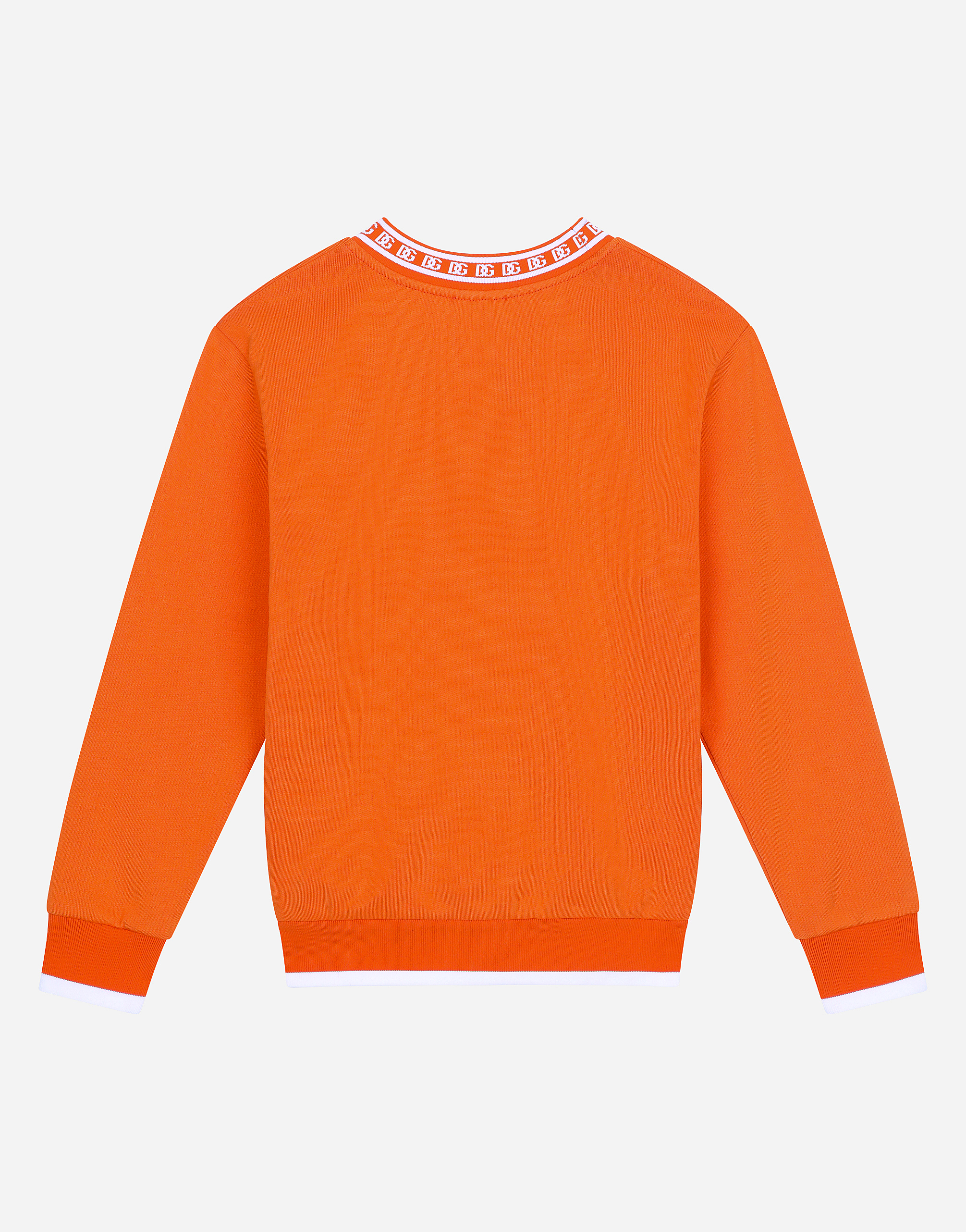 Dolce & Gabbana Teen Boys Orange Cotton Dg Sweatshirt In オレンジ