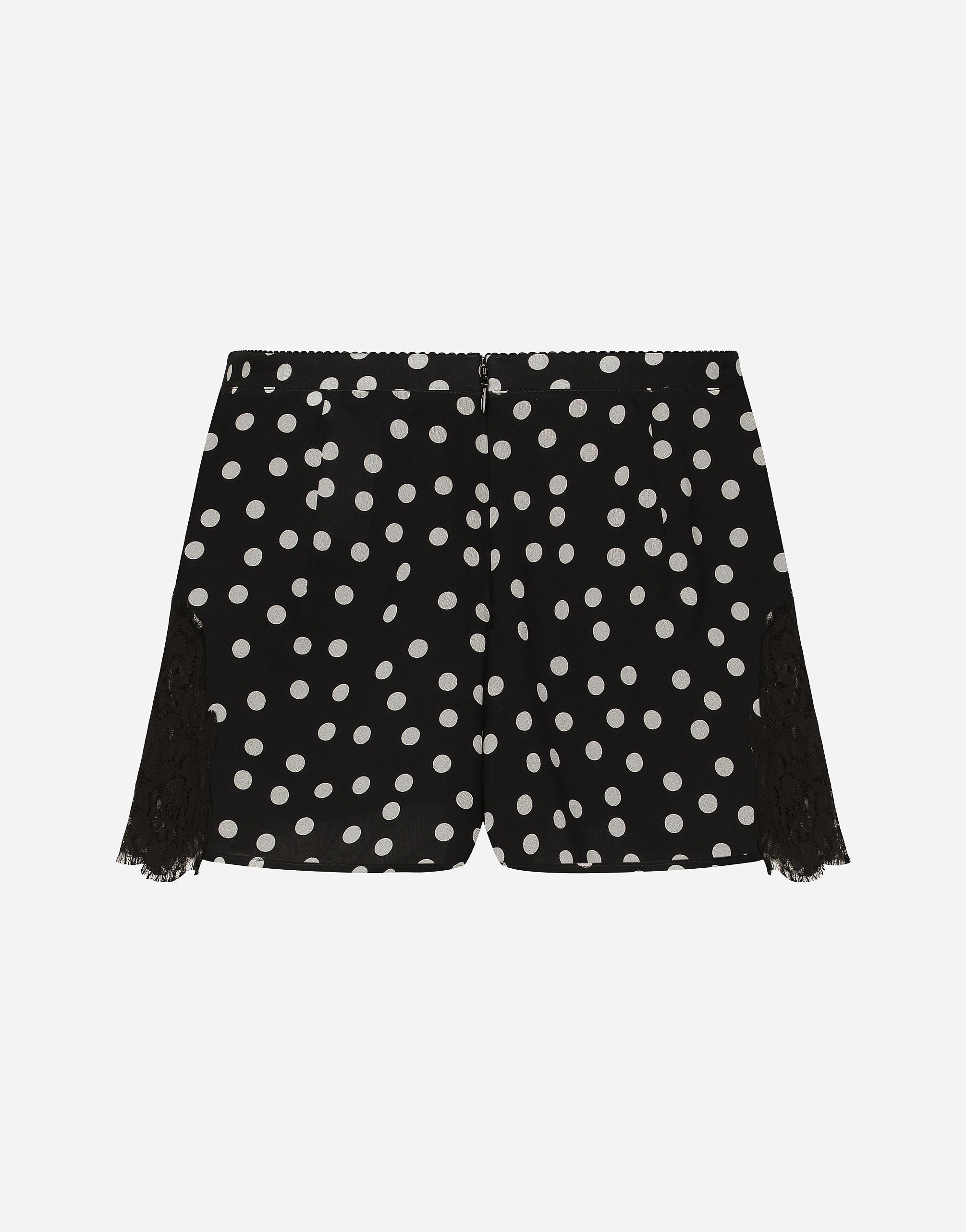 Dolce & Gabbana Polka-dot Silk-blend Shorts In プリ