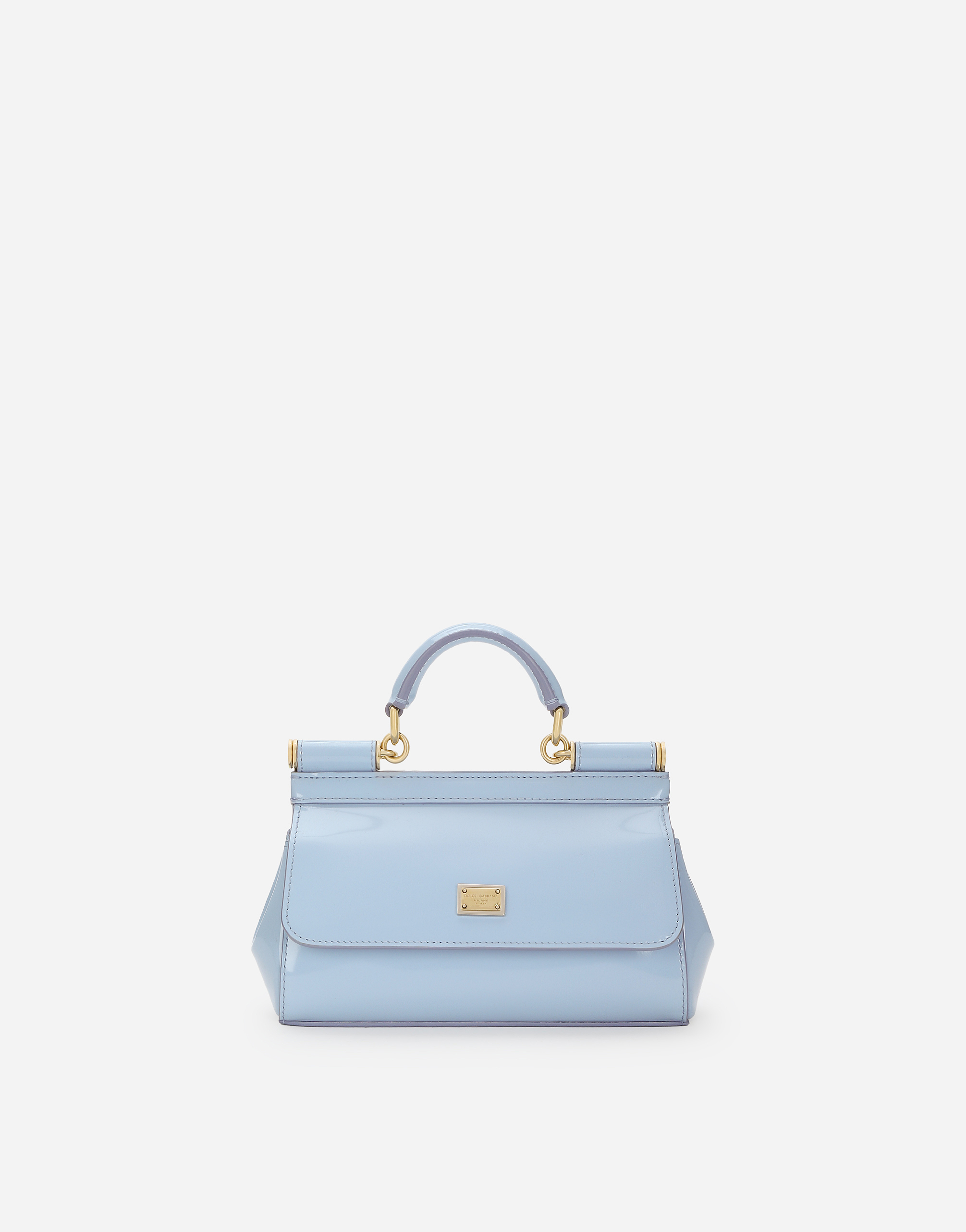 Dolce & Gabbana Small Sicily Handbag - Woman Handbags Light Blue Leather Onesize