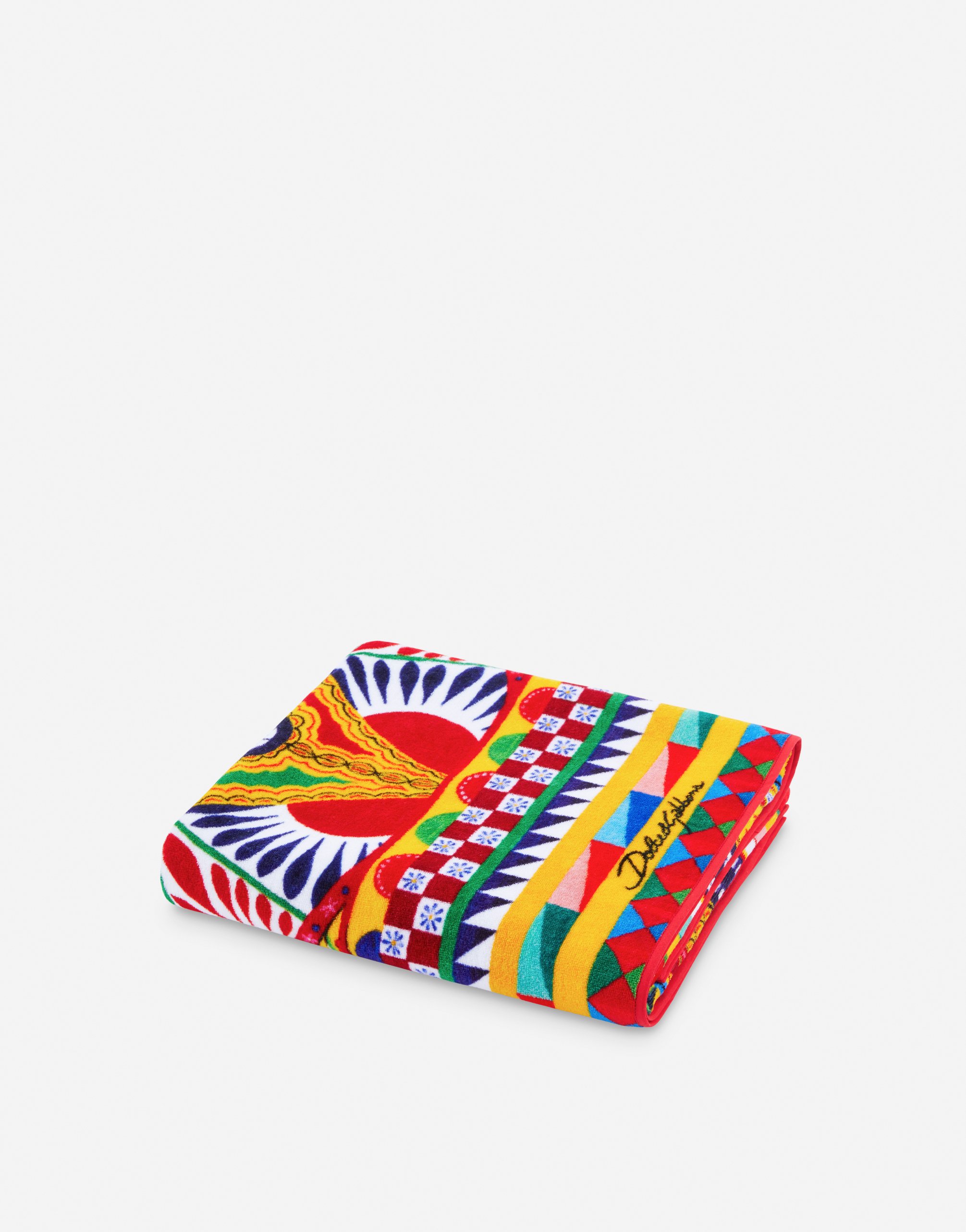 Terry Cotton Bath Towel in Multicolor | Dolce&Gabbana®