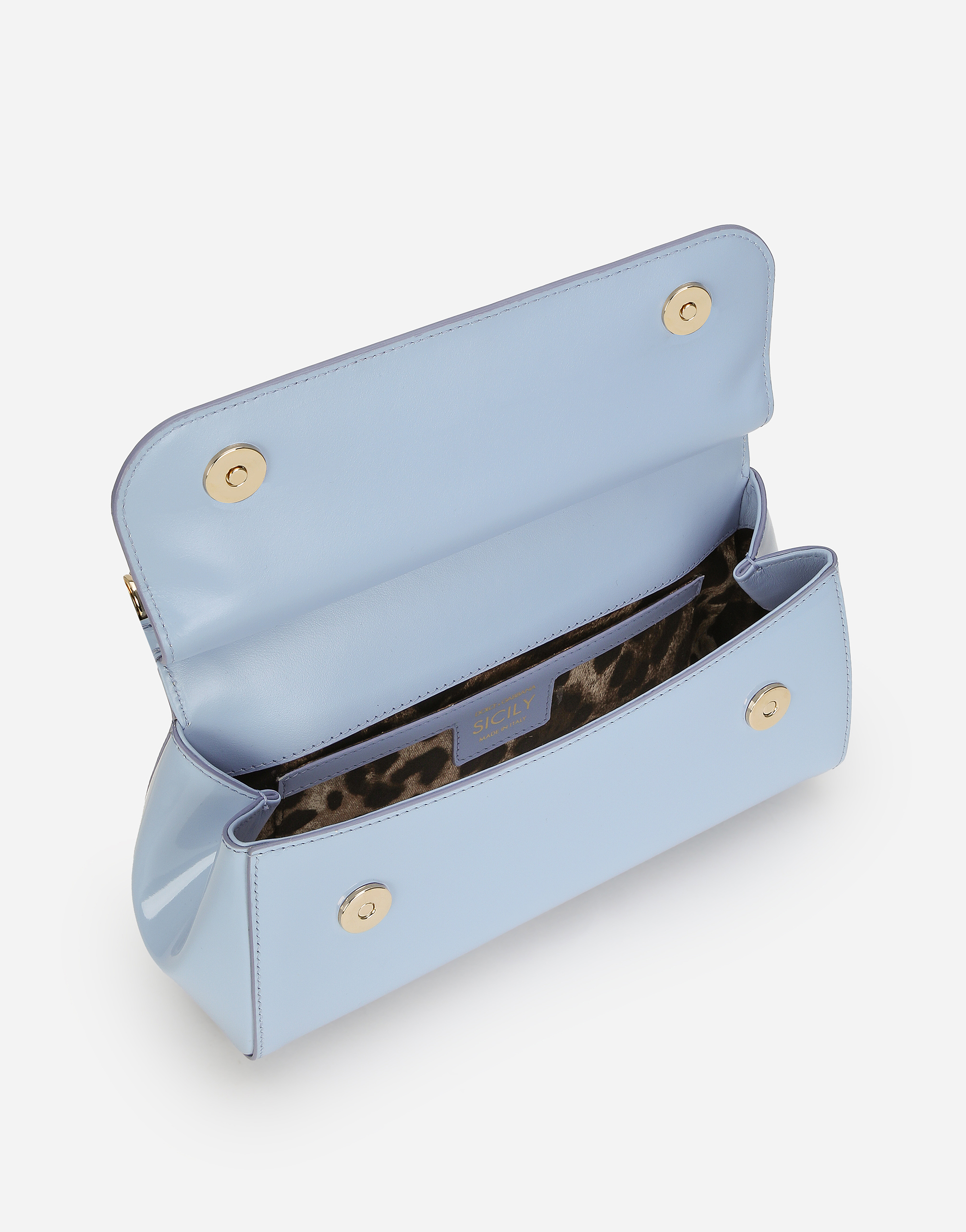 Dolce & Gabbana Medium Elongated Sicily Handbag In Light Blue