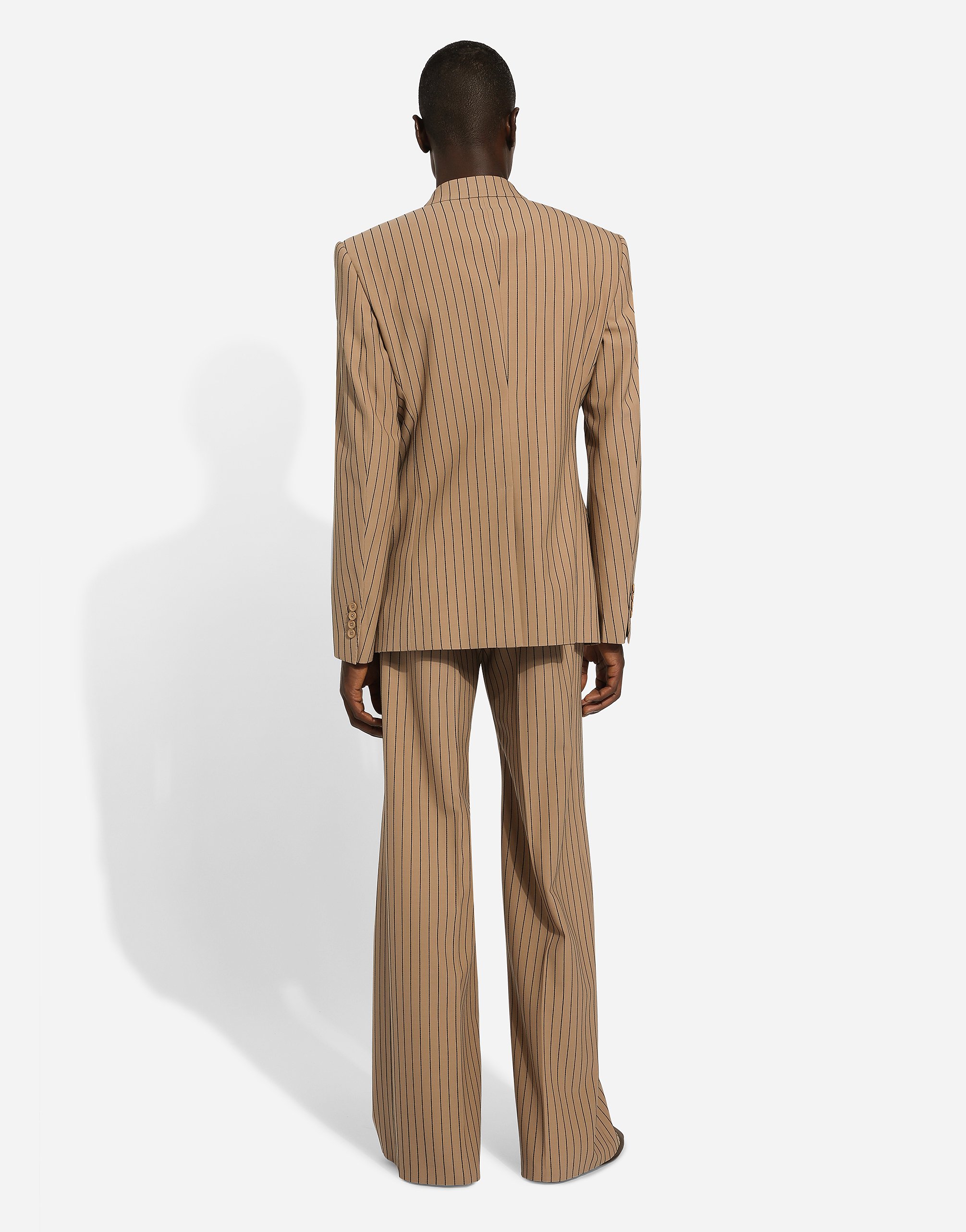 Dolce & Gabbana Double-breasted Pinstripe Jacket In マルチカラー