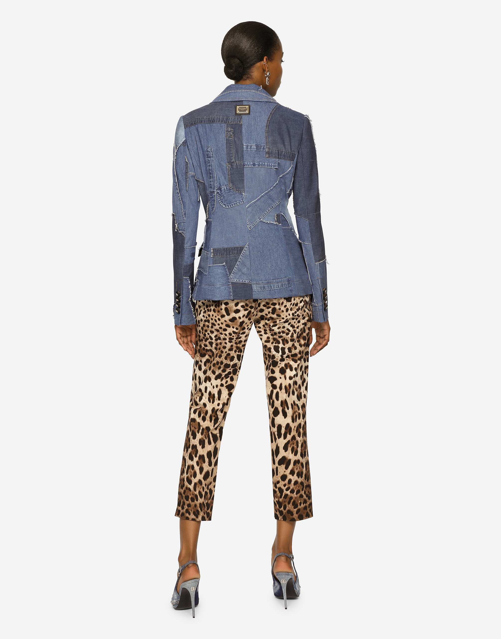 Shop Dolce & Gabbana Leopard-print Drill Pants In Animal Print