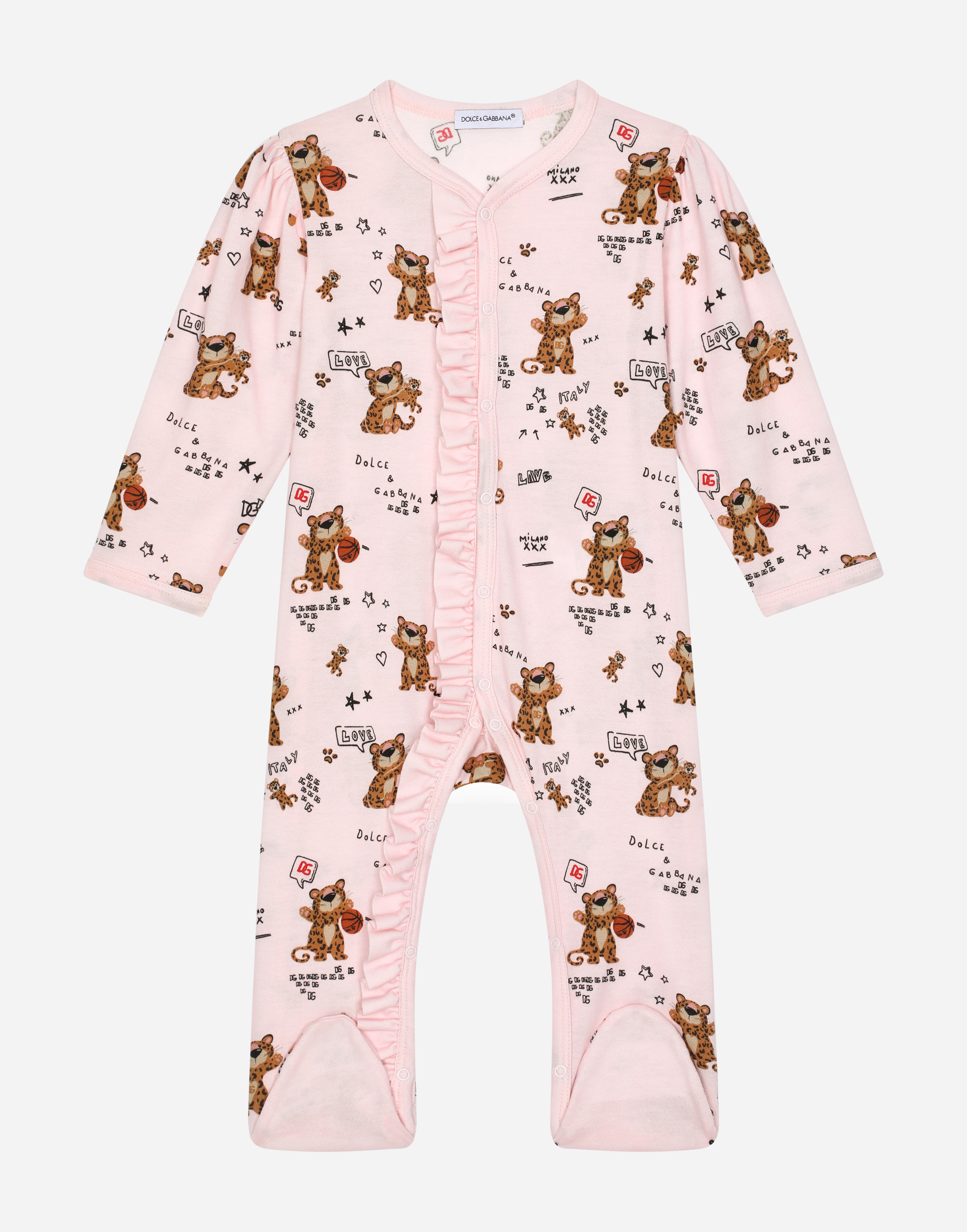 DOLCE & GABBANA 2-PIECE GIFT SET IN BABY LEOPARD-PRINT JERSEY