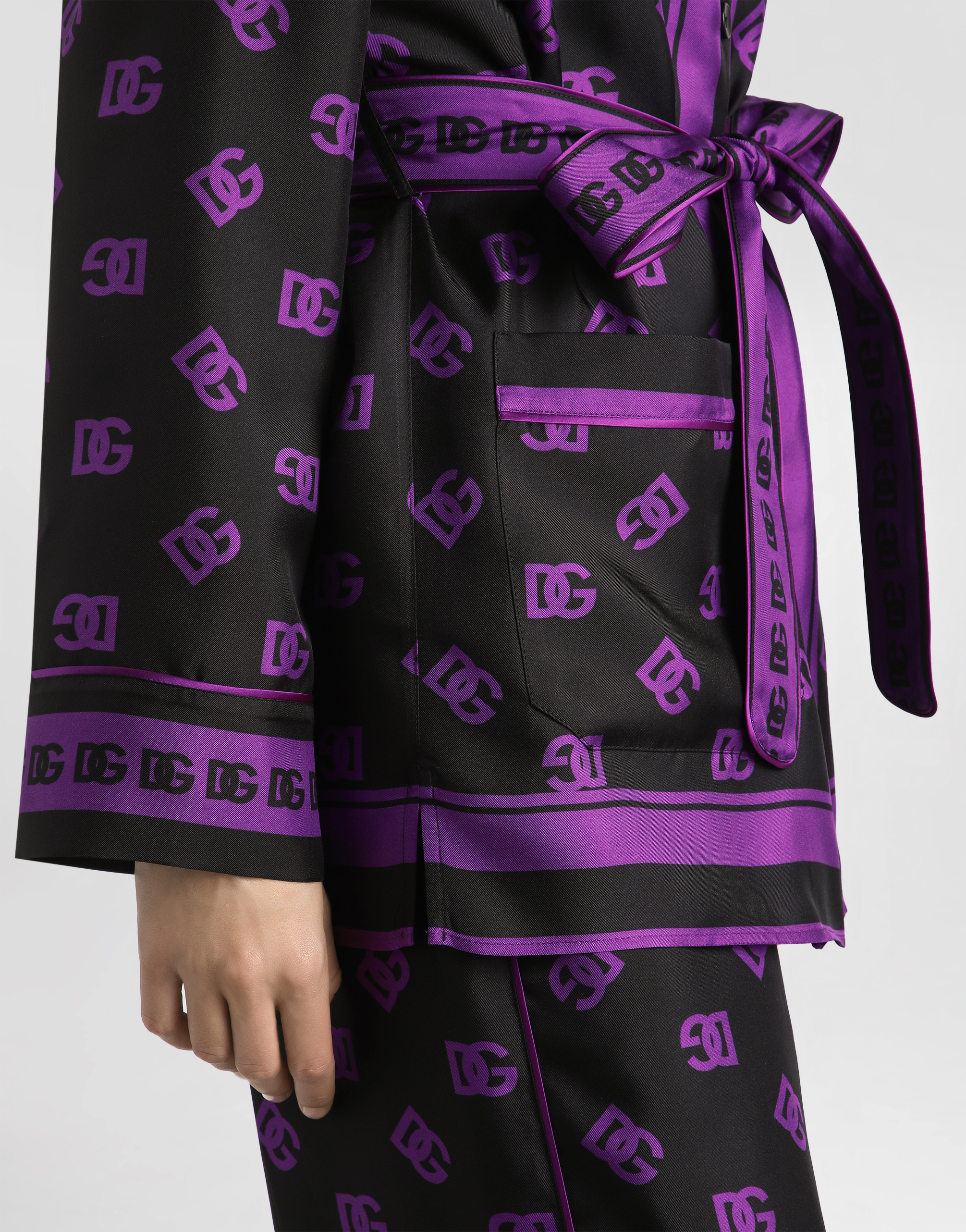 DG all-over print silk twill vanity shirt