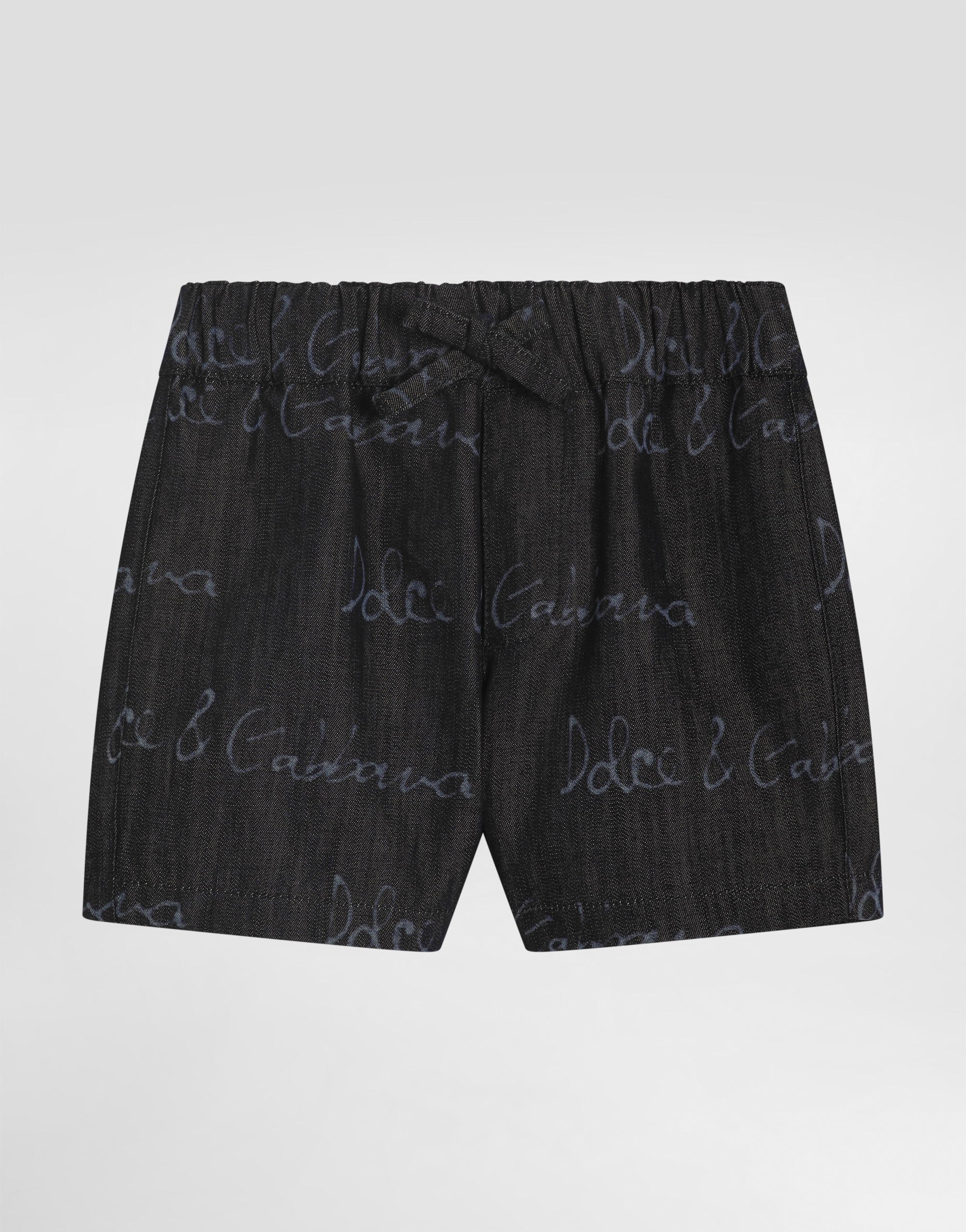 Denim shorts with Dolce&Gabbana logo