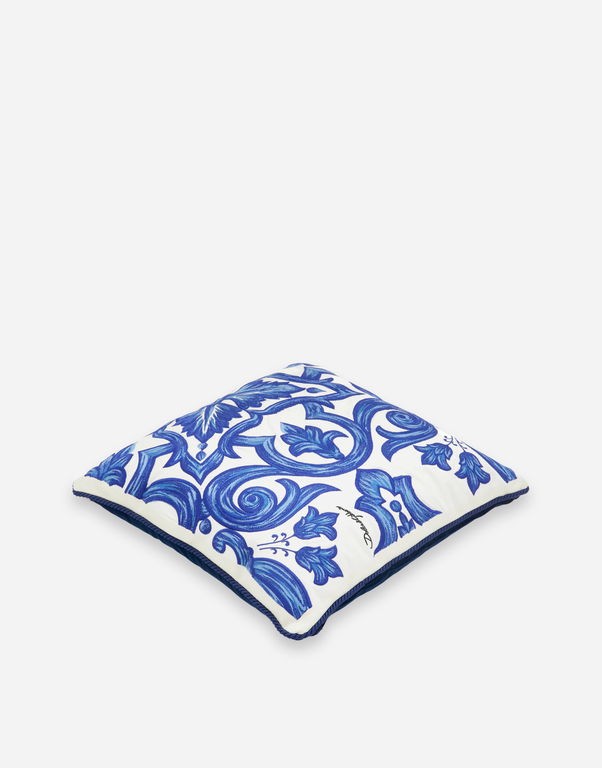 Shop Dolce & Gabbana Embroidered Cushion Medium In Multicolor