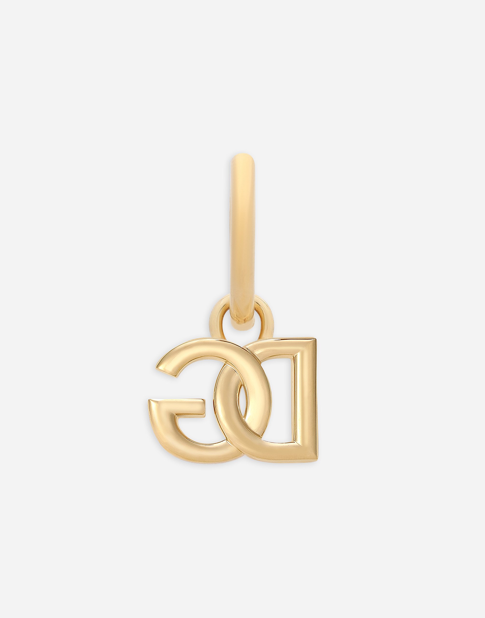 Shop Dolce & Gabbana Single Dg Logo Earring In Gold