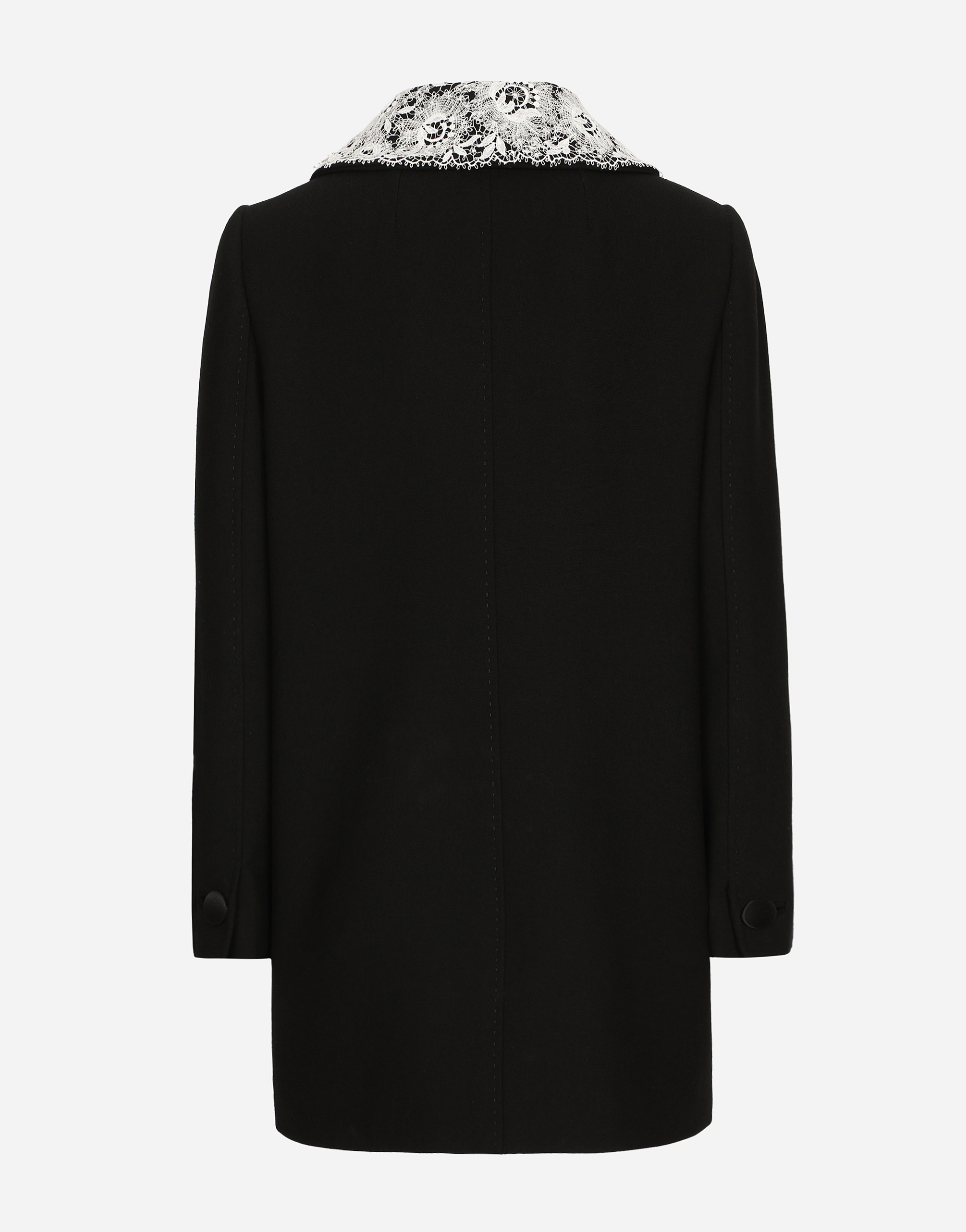 Dolce & Gabbana Bib-collar Virgin Wool-blend Minidress In ブラック
