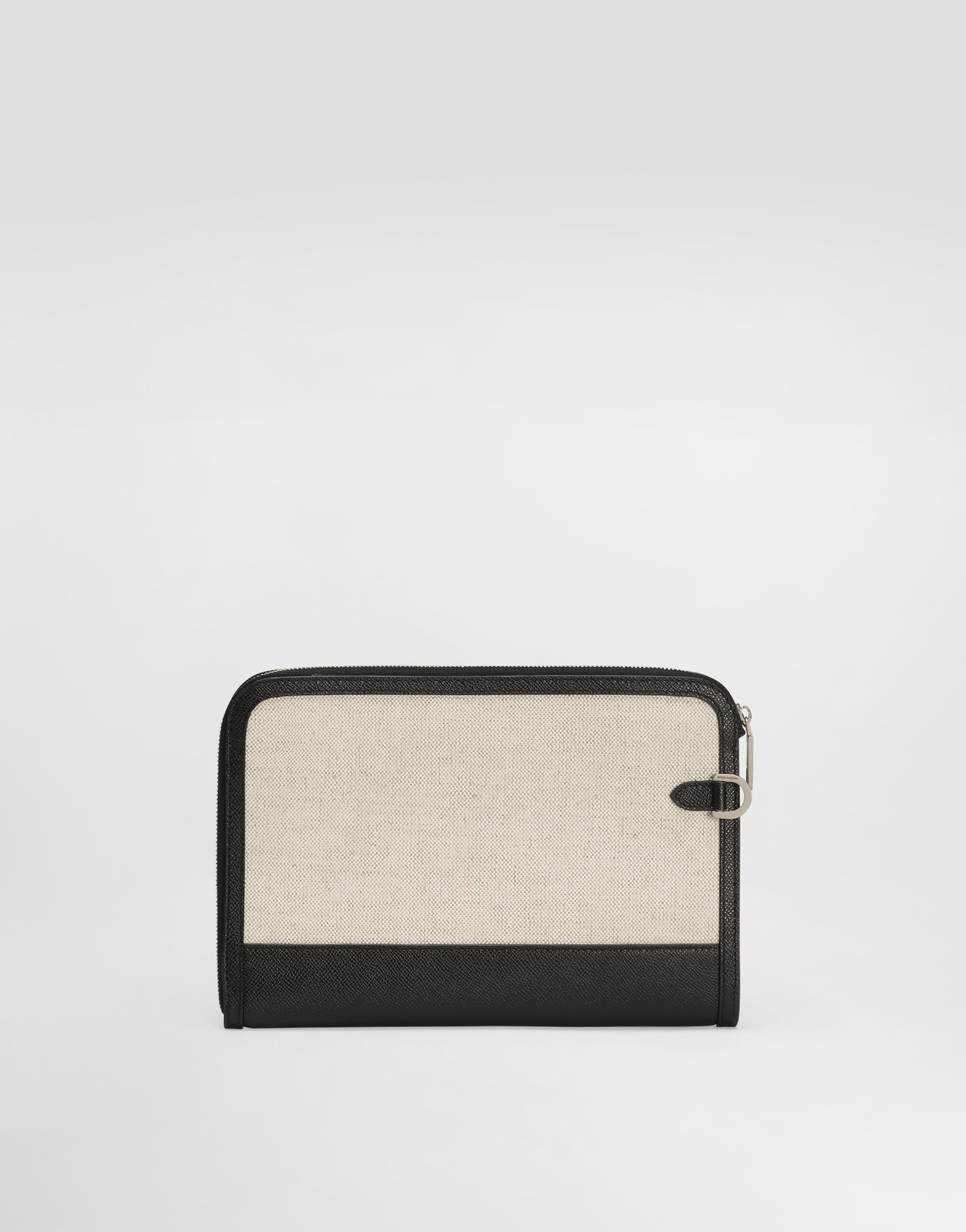 Dolce & Gabbana Canvas Clutch Bag In White