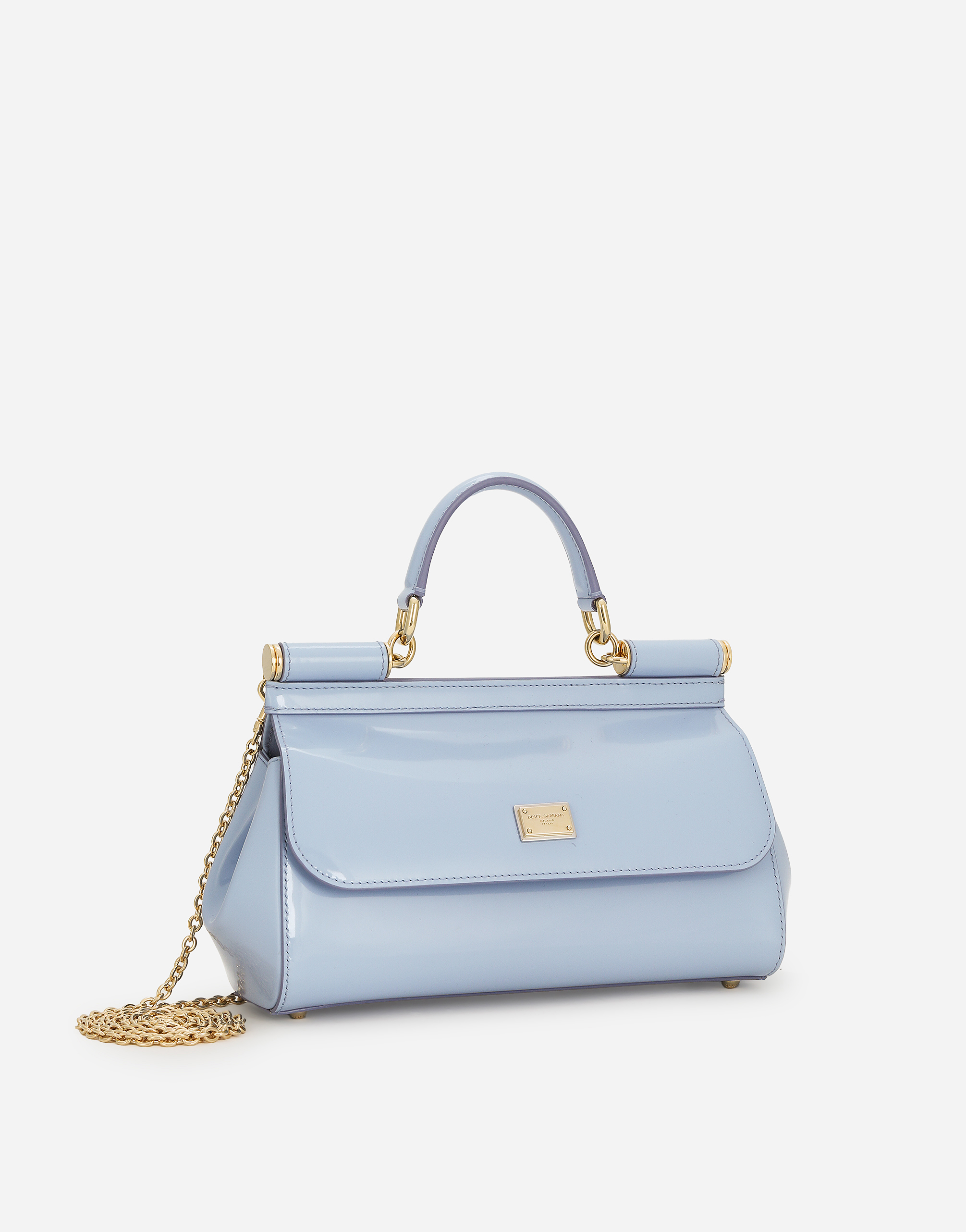Dolce & Gabbana Medium Elongated Sicily Handbag In Light Blue