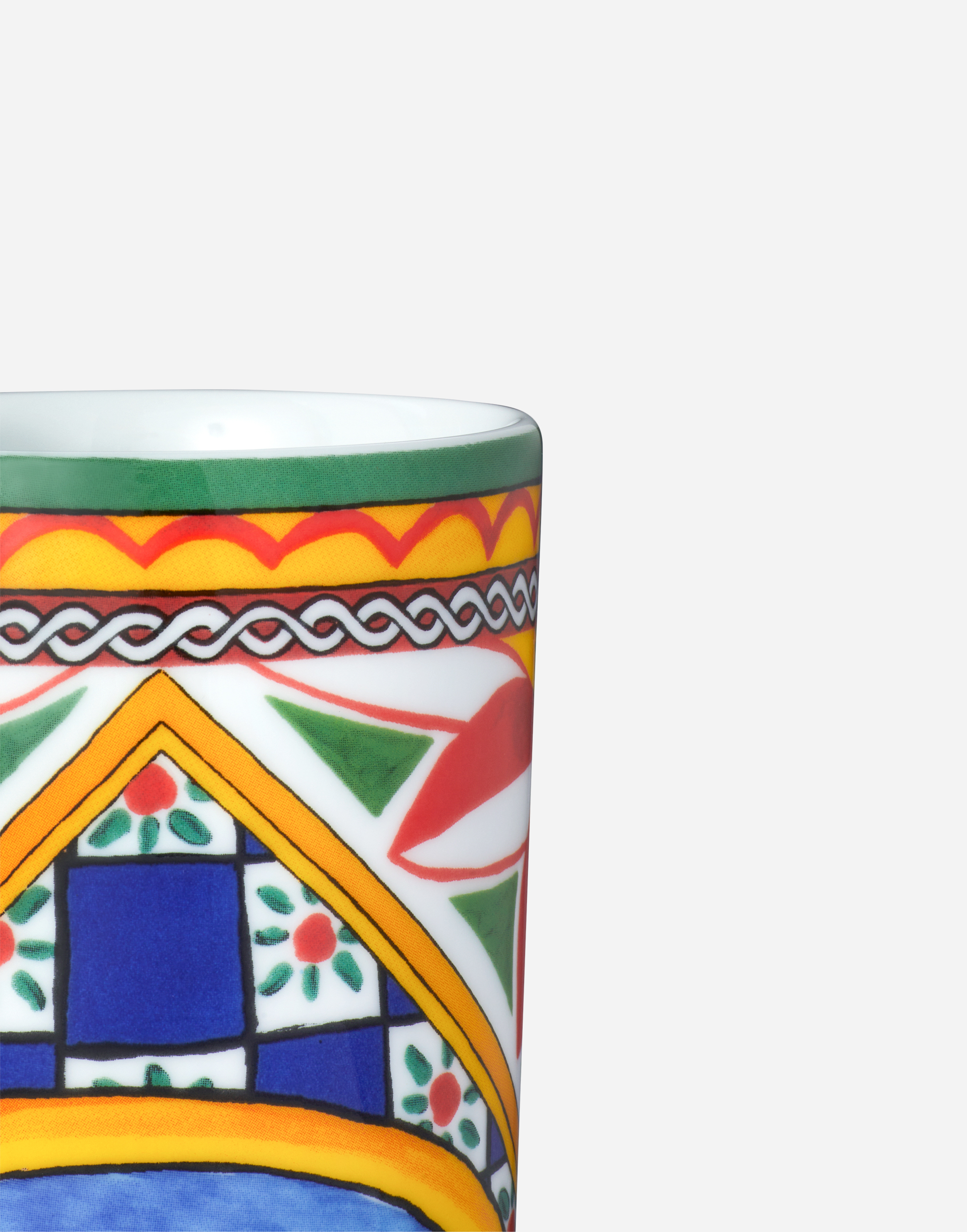 Dolce & Gabbana Porcelain Water Glass In Multicolor